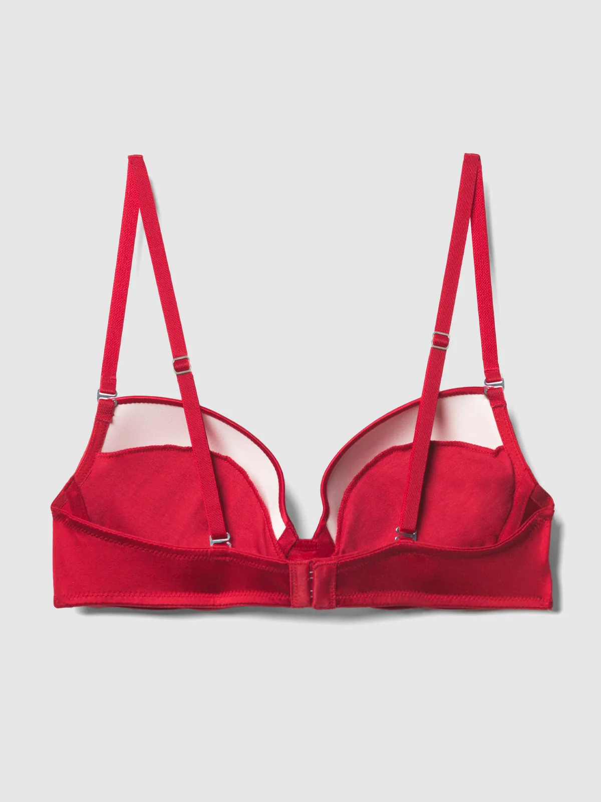 Hollywood Exxtreme Plunge Push Up Bra in Chili Pepper