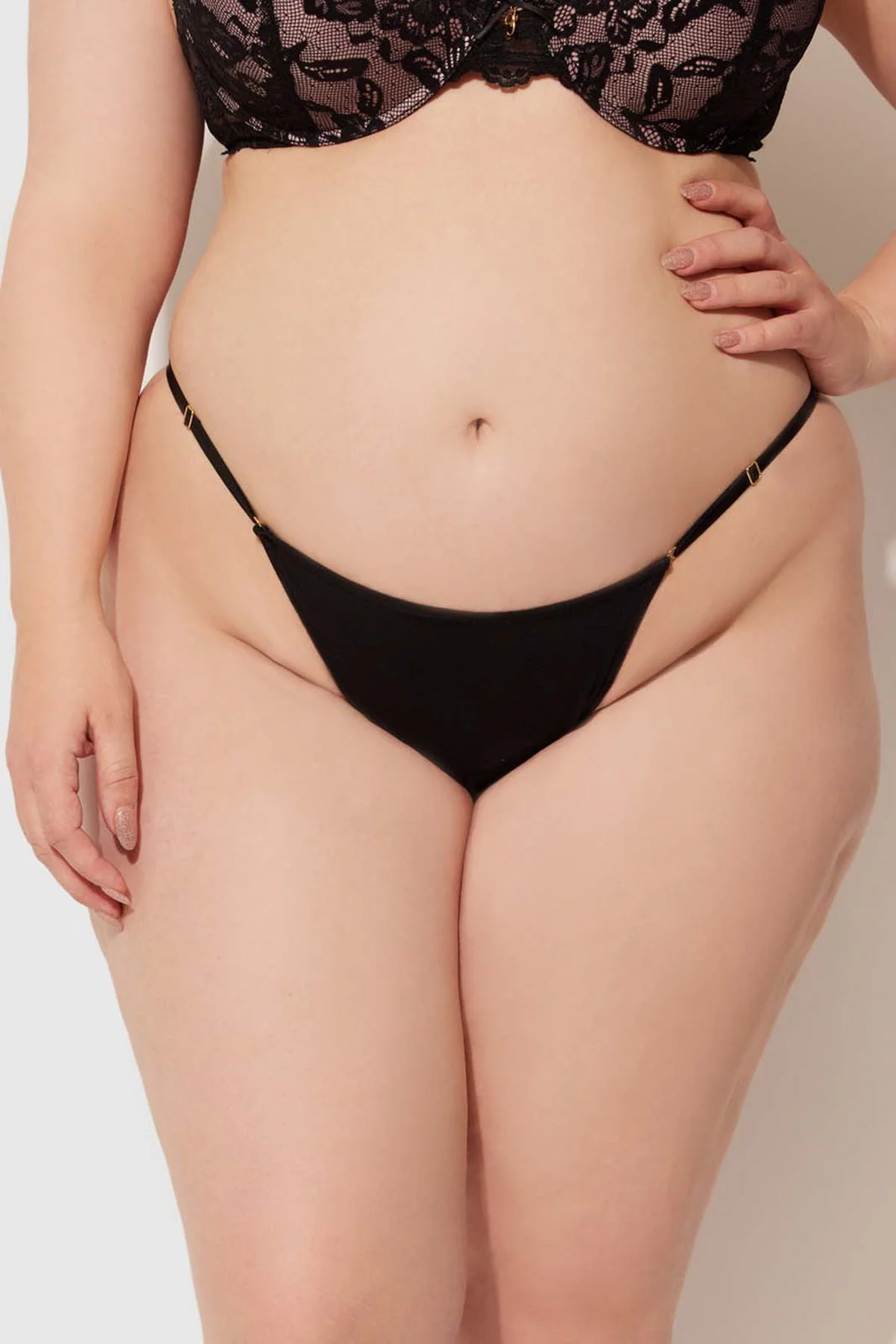Bailey Stretch Cotton Bikini with Side Sliders for a Custom Fit