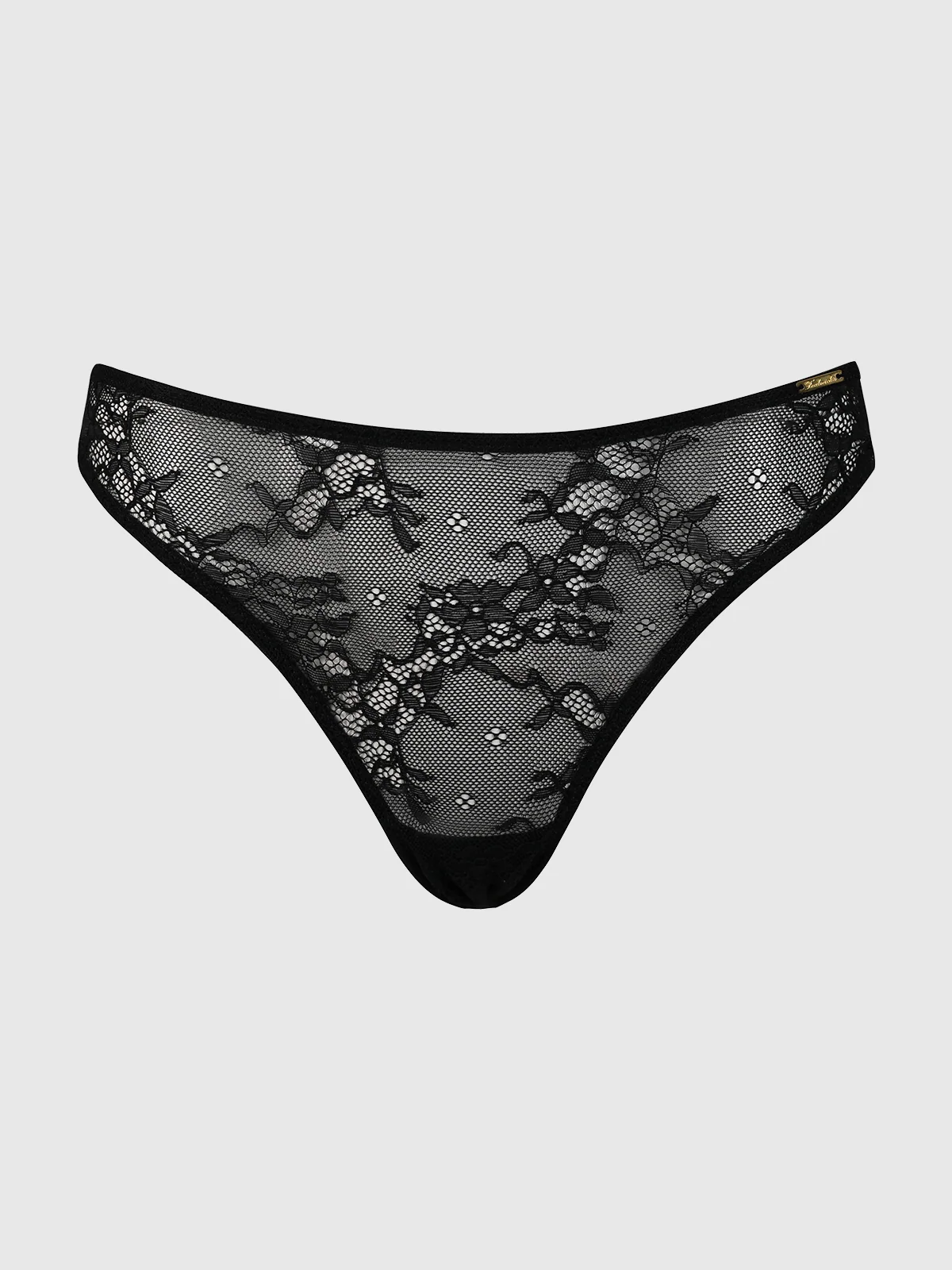 Pia Lace Hipster in Black Stretch Lace