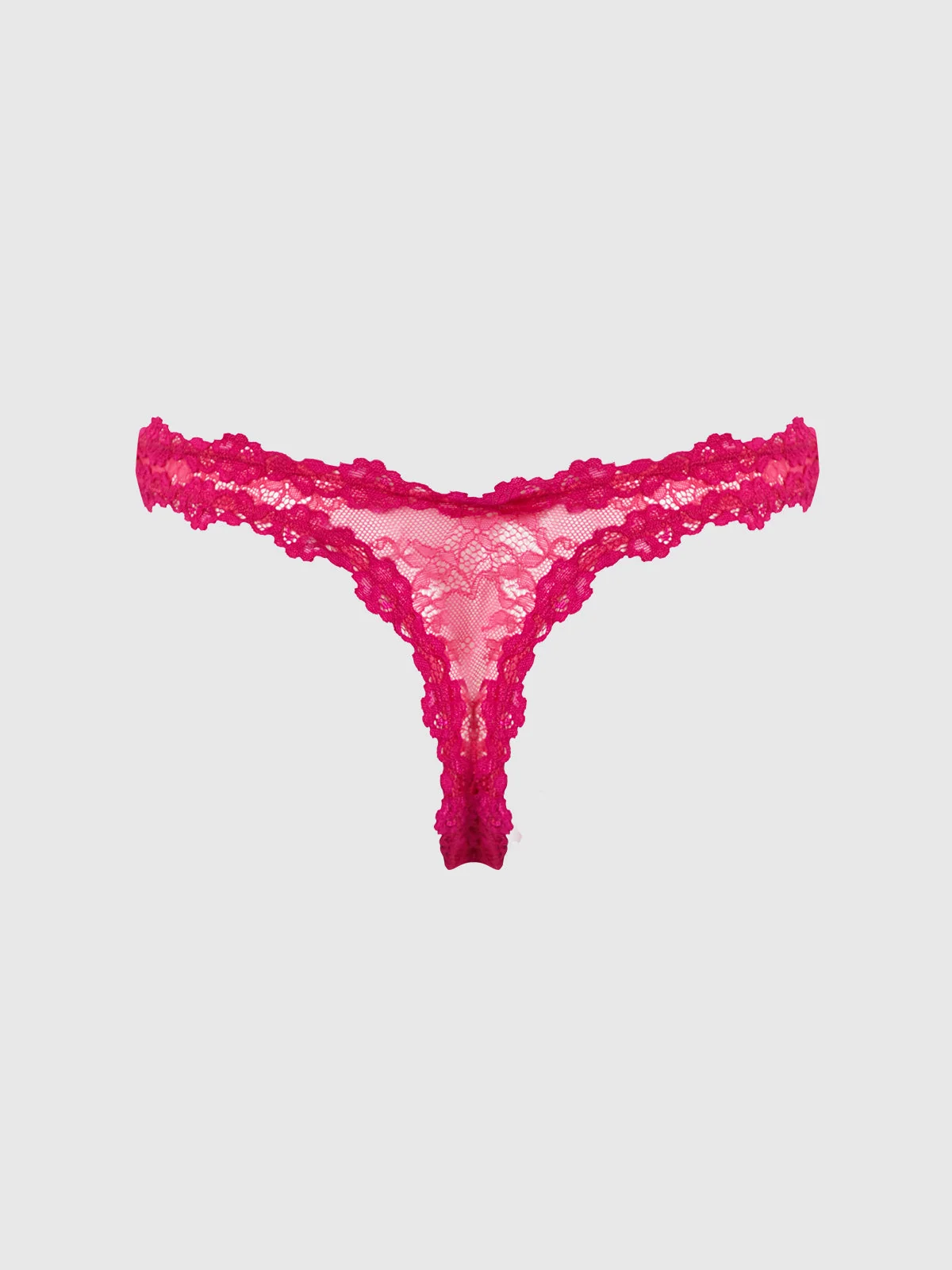 Pia Lace Scoop Tanga in Purple Fuchsia