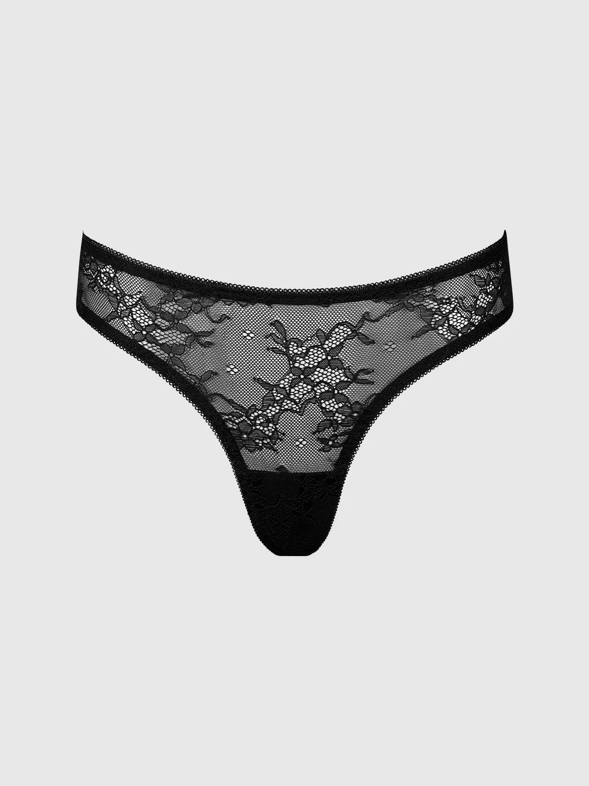 Corinne Lace Tanga in Black With a Soft, Flattering Fit