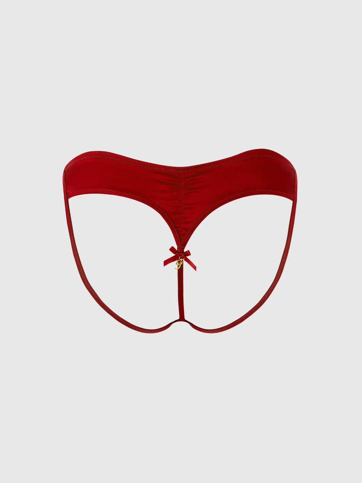 Petra 心形露背比基尼内裤 深红色