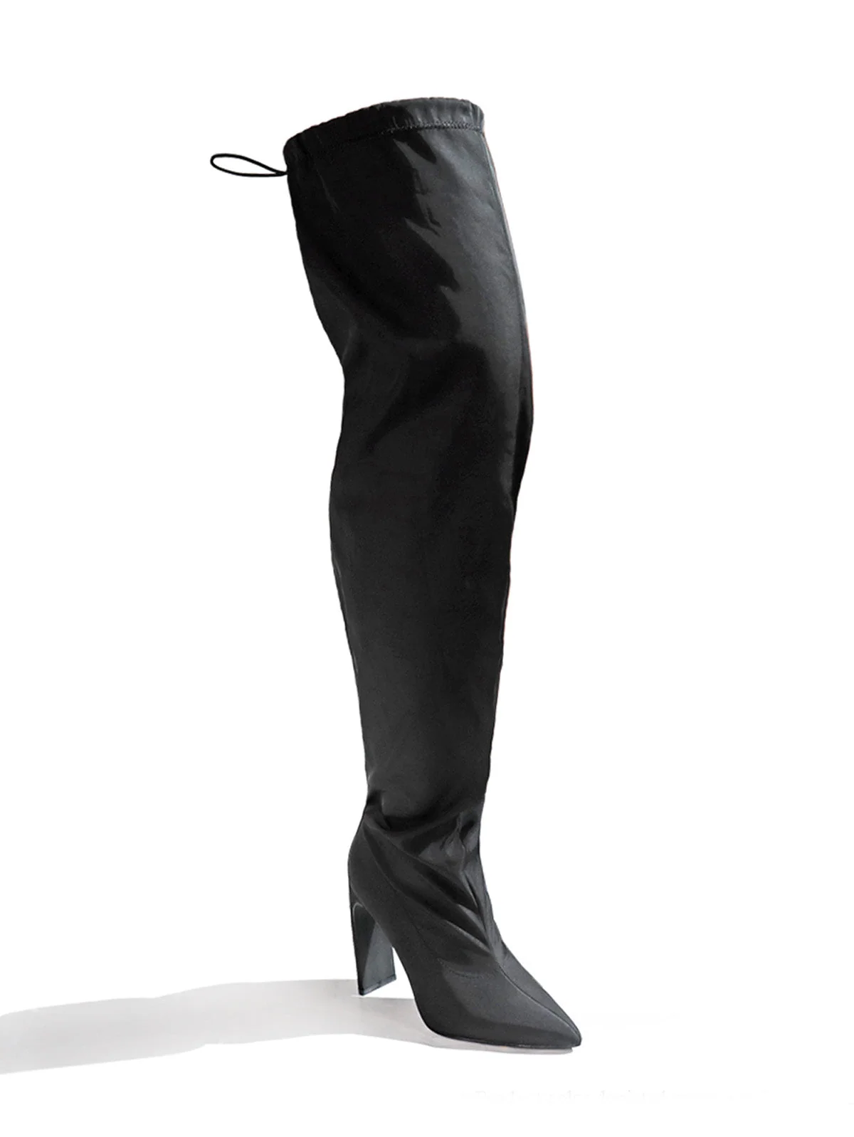 Margaret Over The Knee Boots in Black with Waterproof Finish