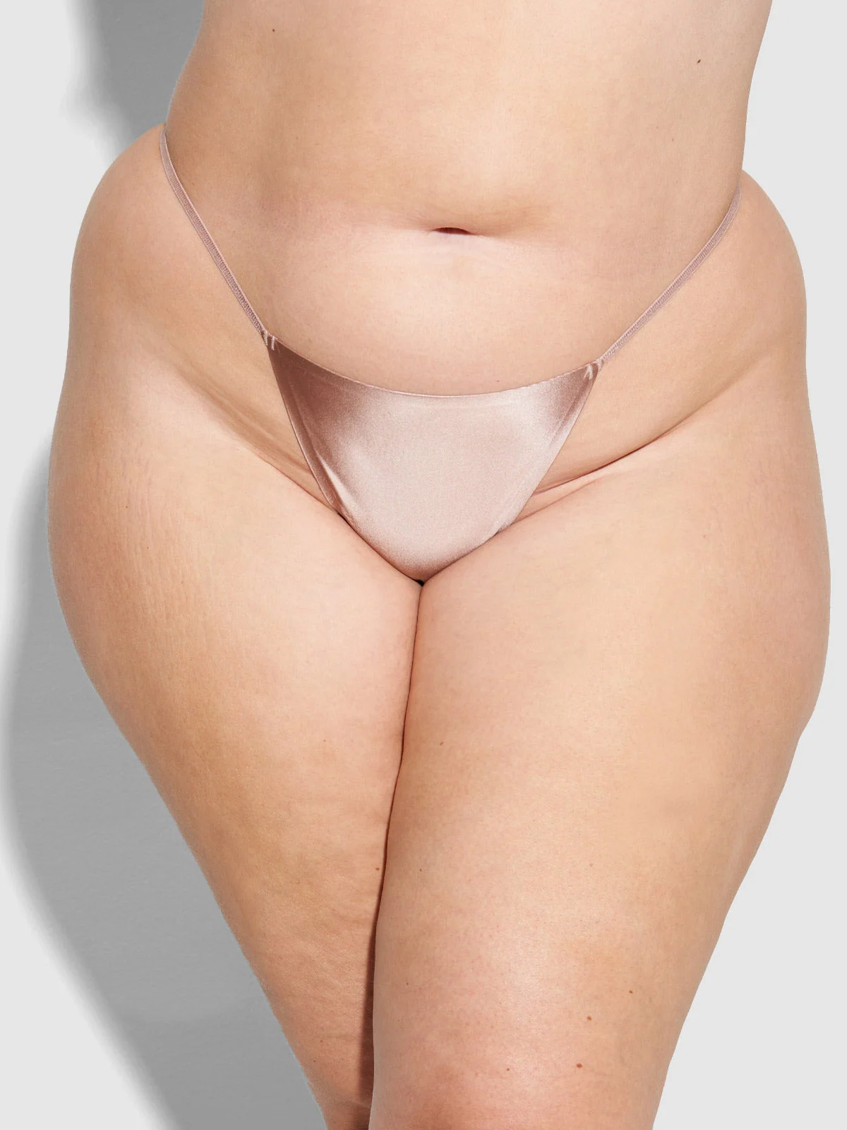 Lexi Liquid Satin G-String in Sirocco