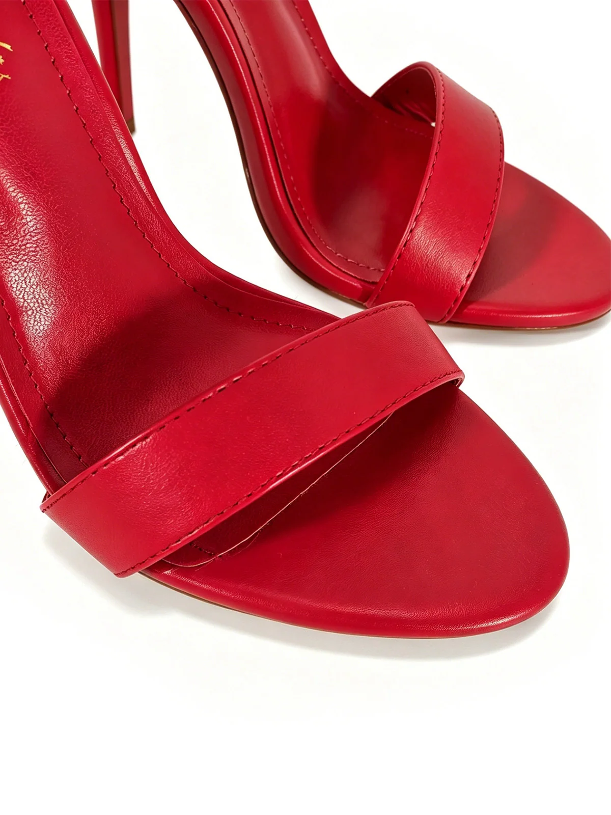 Raquel Feather Stiletto Heel in Red