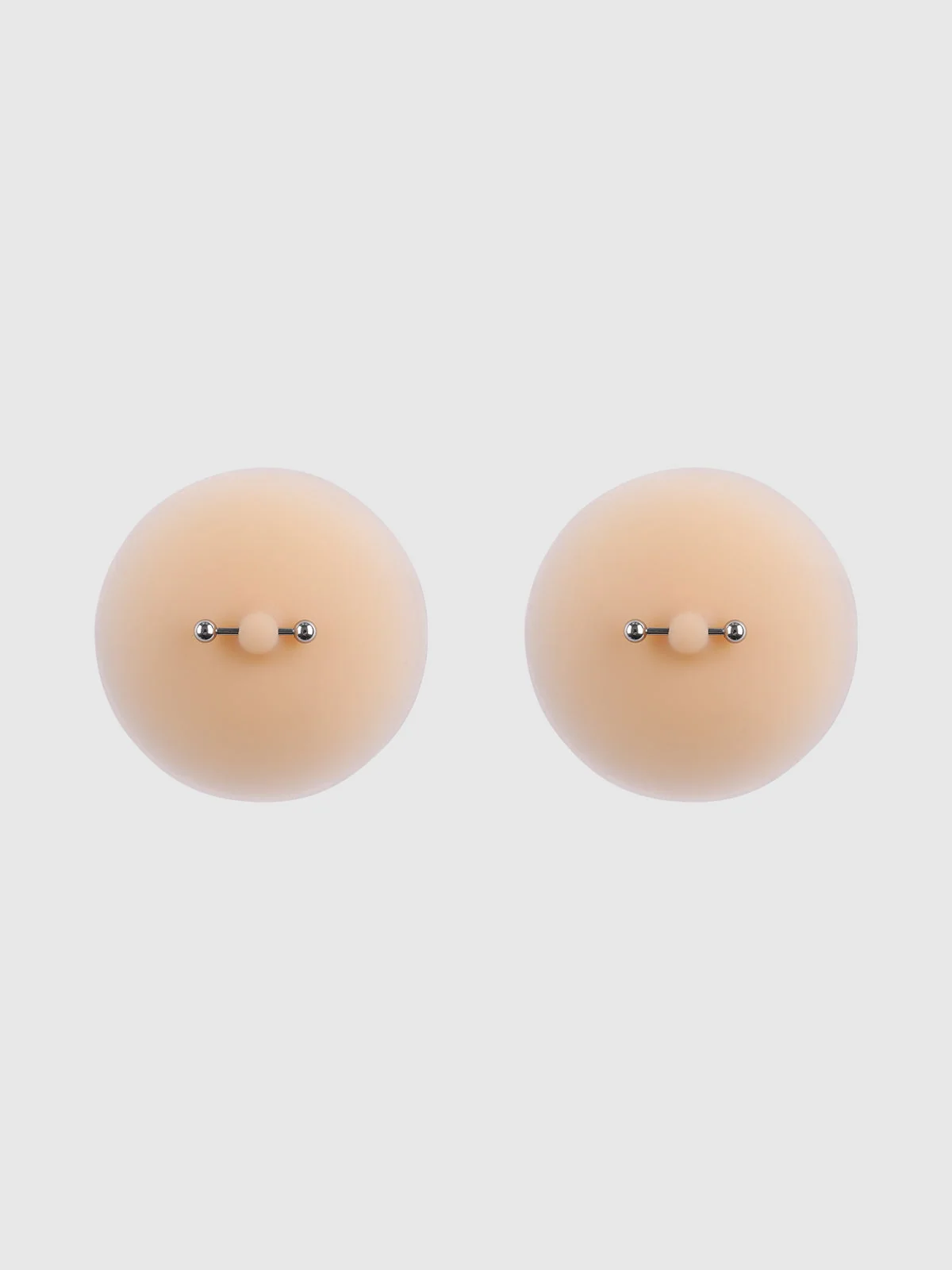 Pierced Silicone Pasties in Latte for Bold Nipple Coverage