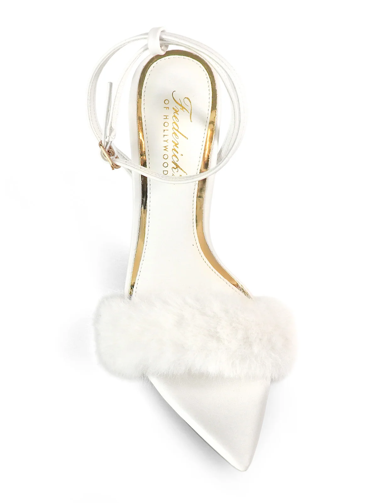 Aileen Pointed Toe Heel in White by Frederick's of Hollywood