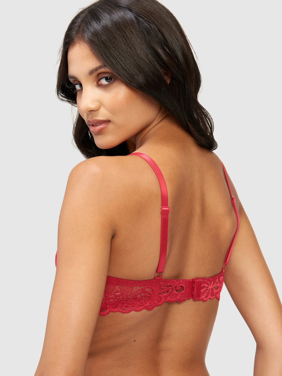 Amanda Lace Push Up Bra with Floral Lace and Extreme Lift