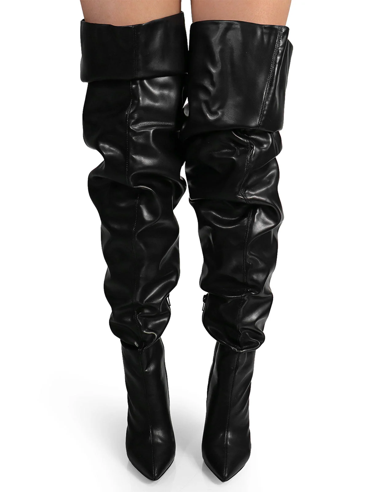 Lee Slouchy Boots in Black with a Bold Extended Silhouette