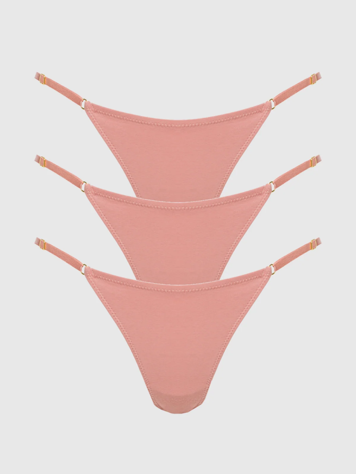Bailey Stretch Cotton Bikini 3 Pack in Brick Dust