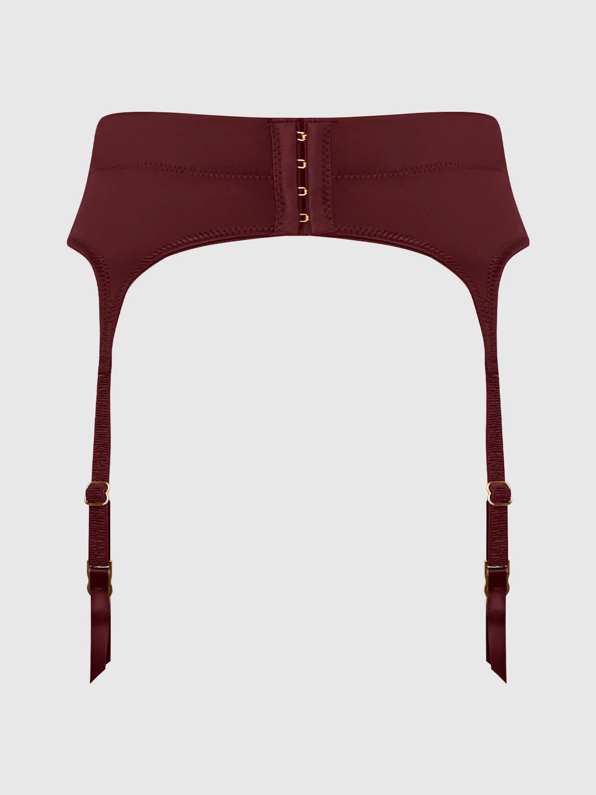 Petra Satin Garter in Burgundy
