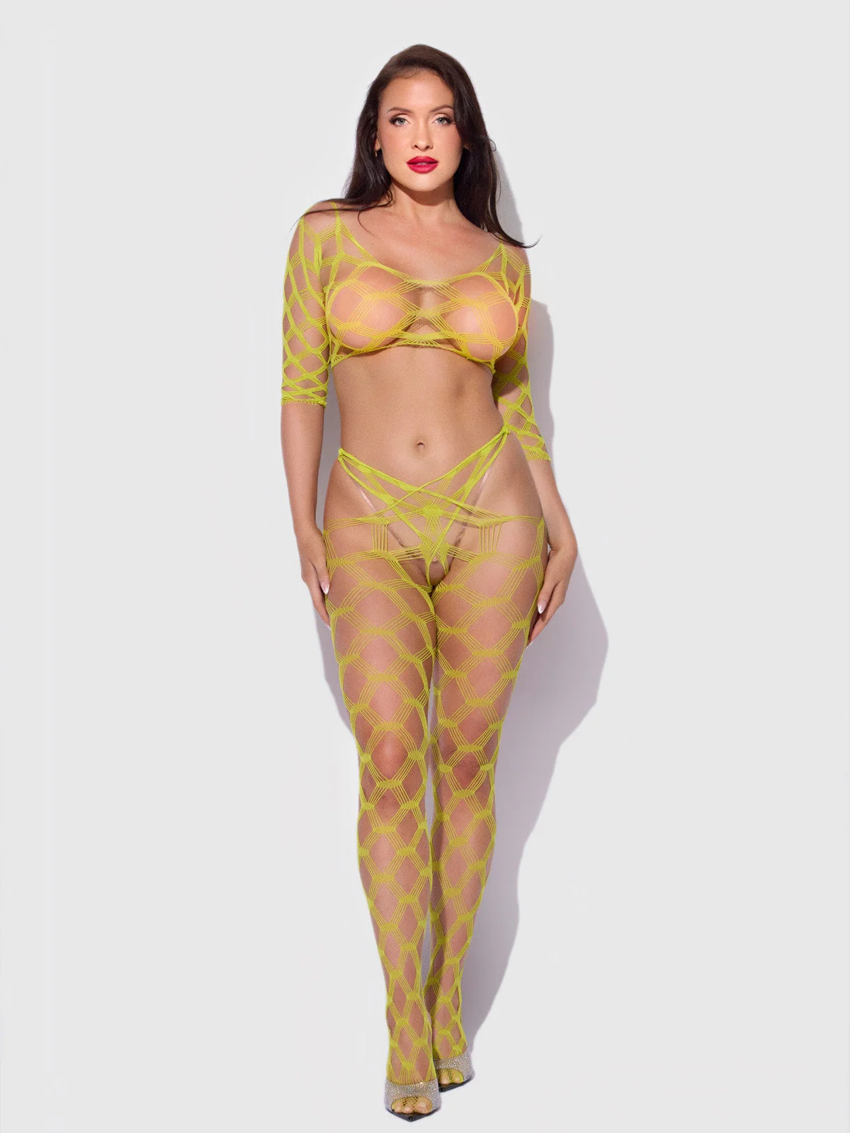 Open Net Bodystocking  Set