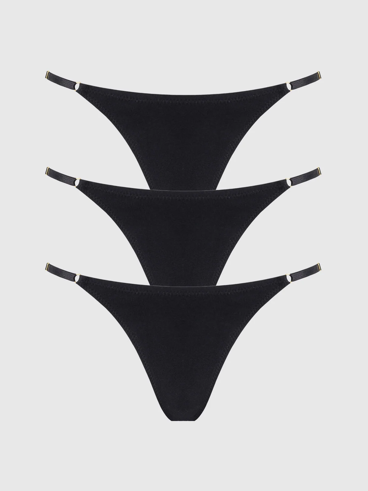 Bailey Stretch Cotton Bikini Black 3 Pack