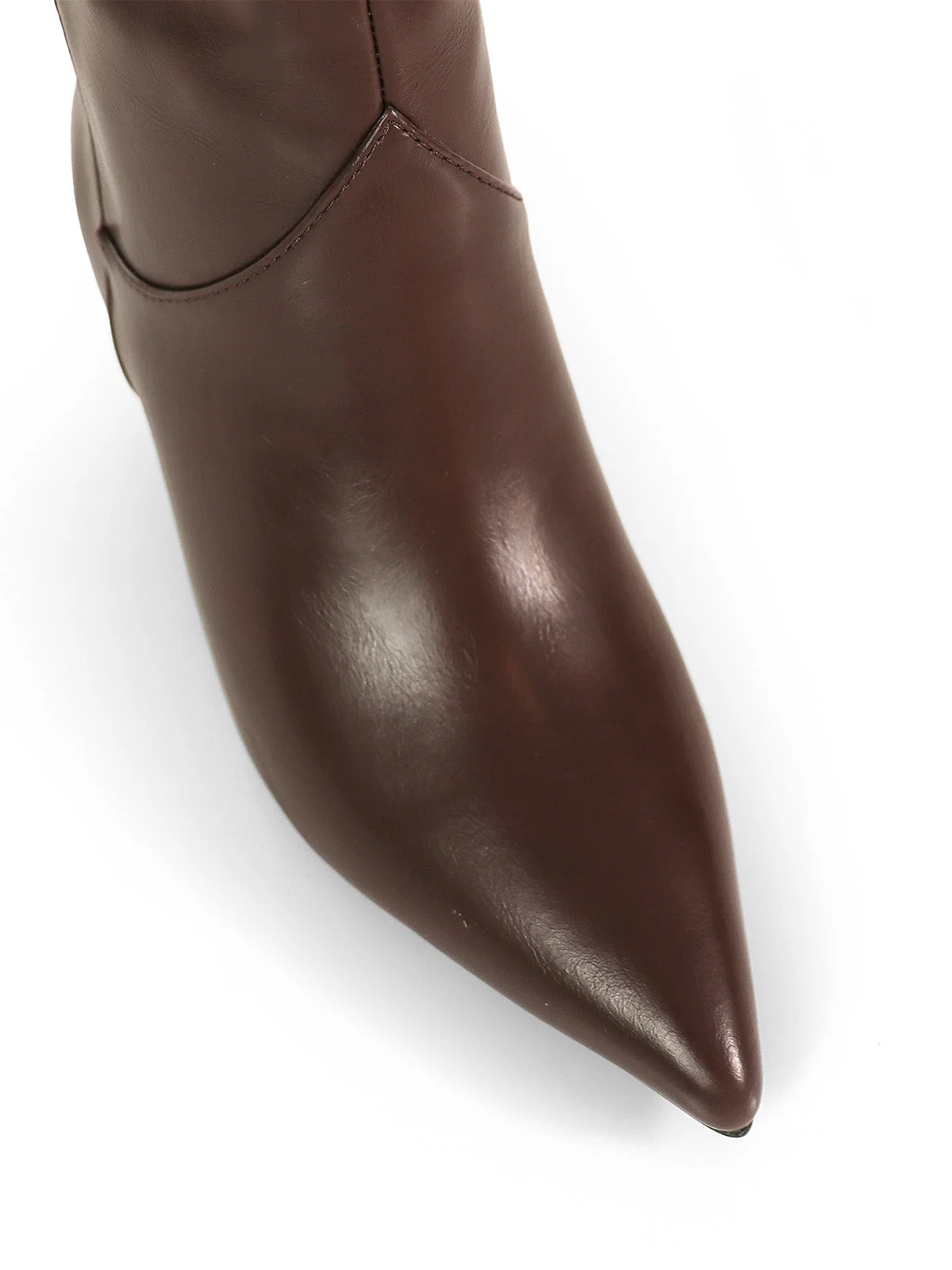 Shirley Cowboy Boots in Chocolate with Kitten Heel