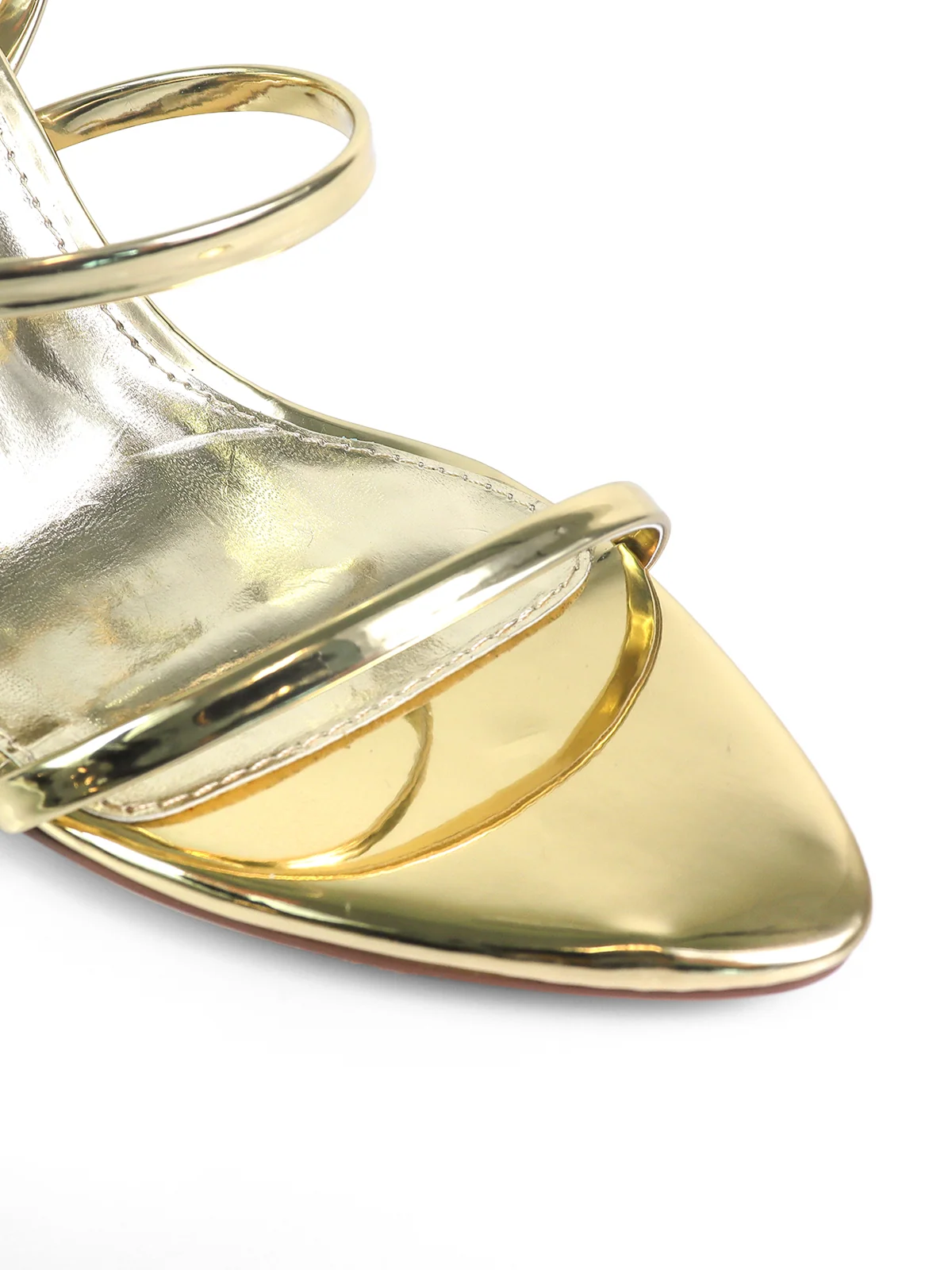 Cynthia Pointy Toe Pencil Heel in Gold