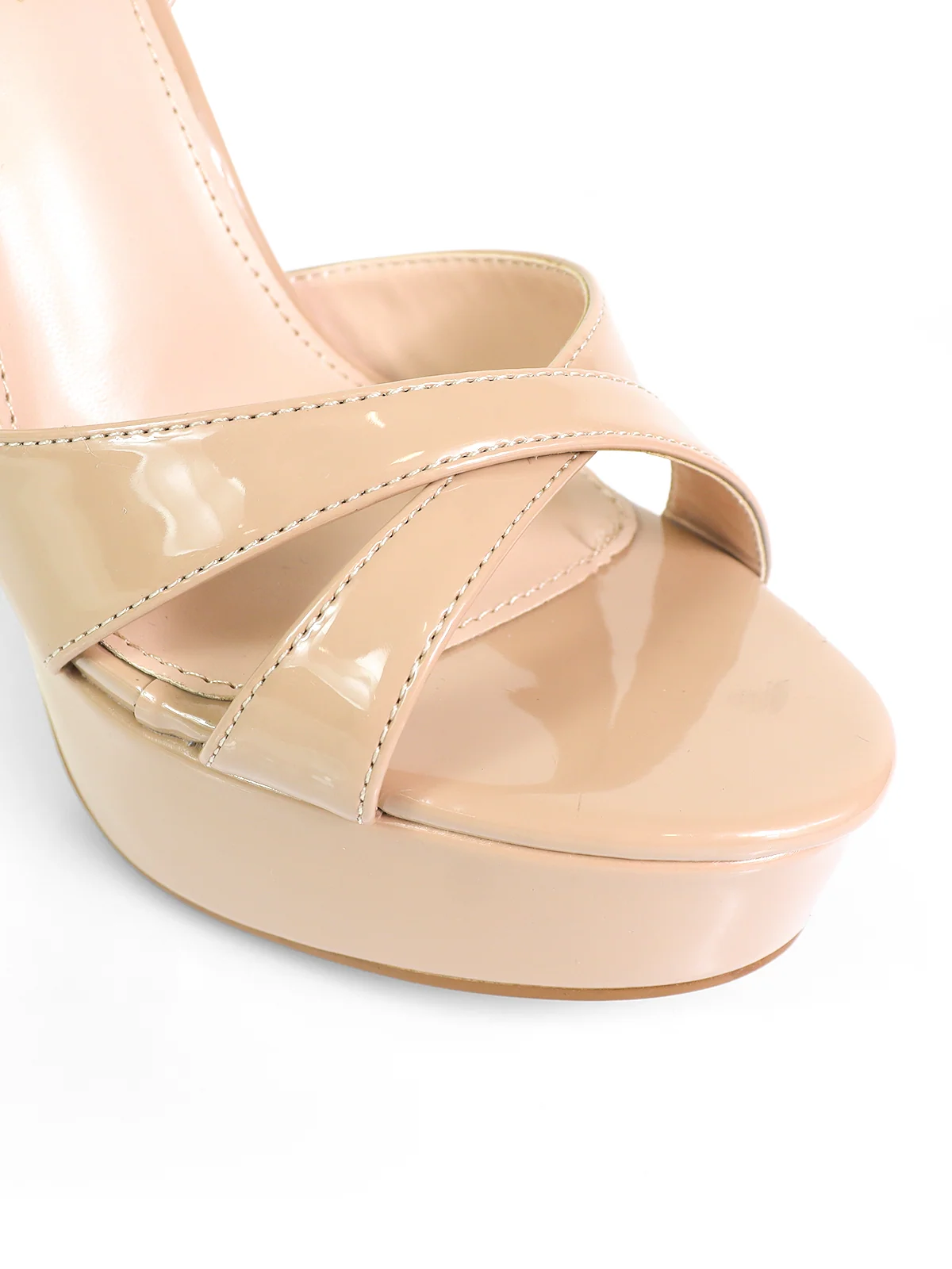 Madison Ankle Strap Heels in Nude