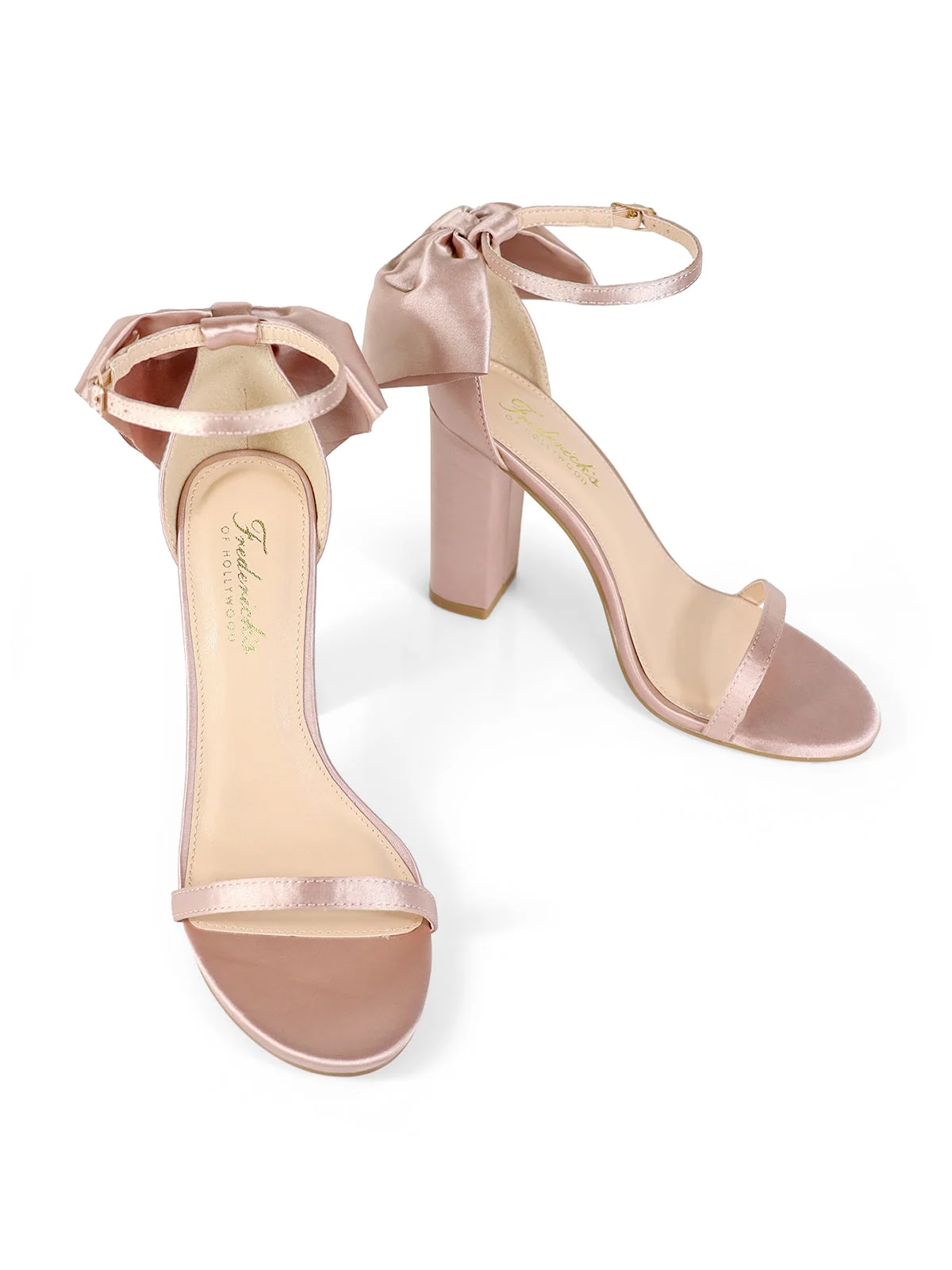 Athena Bow Pump in Champagne Open-Toe Heel