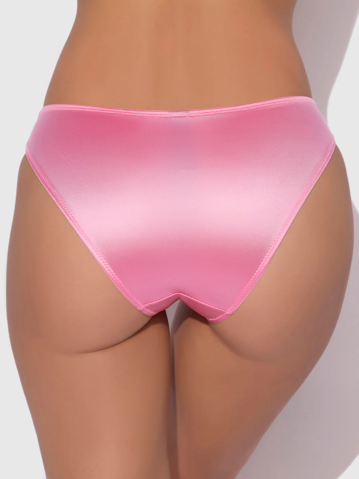 Lexi Liquid Satin Hipster in Bubblegum Pink