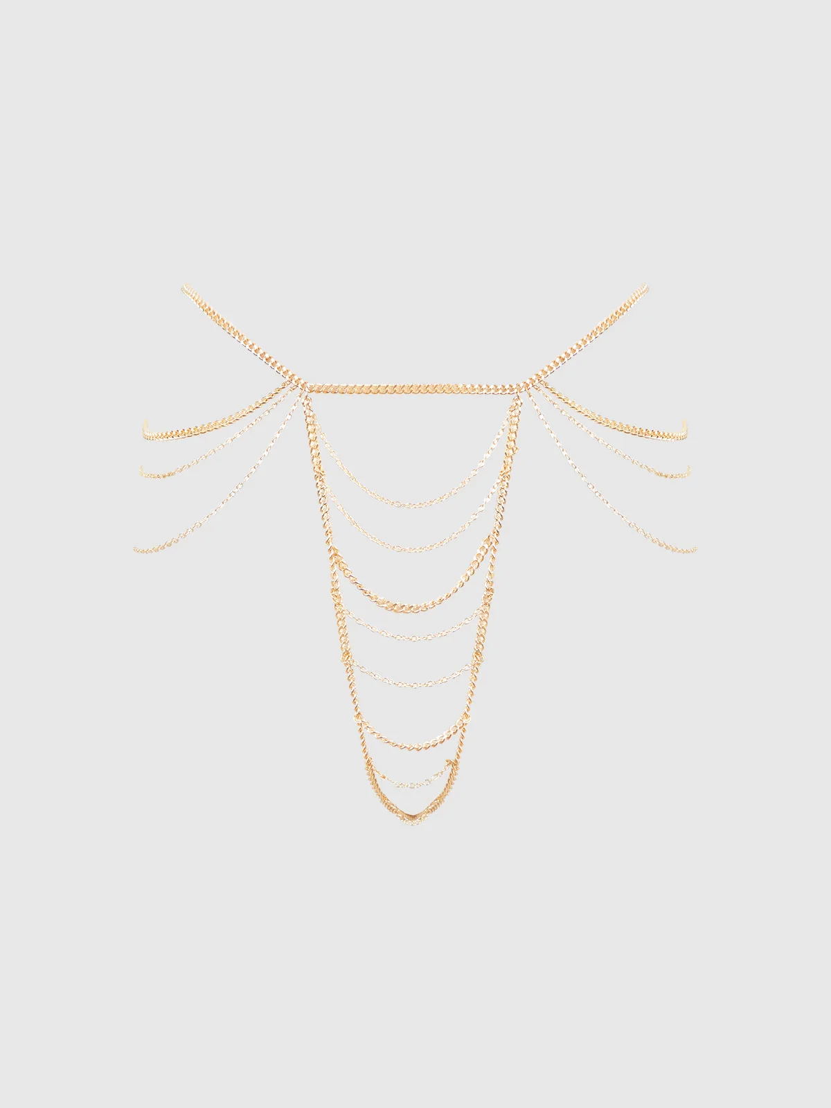 Ziggy Chain Draped Side Thong in Gold by Frederick's