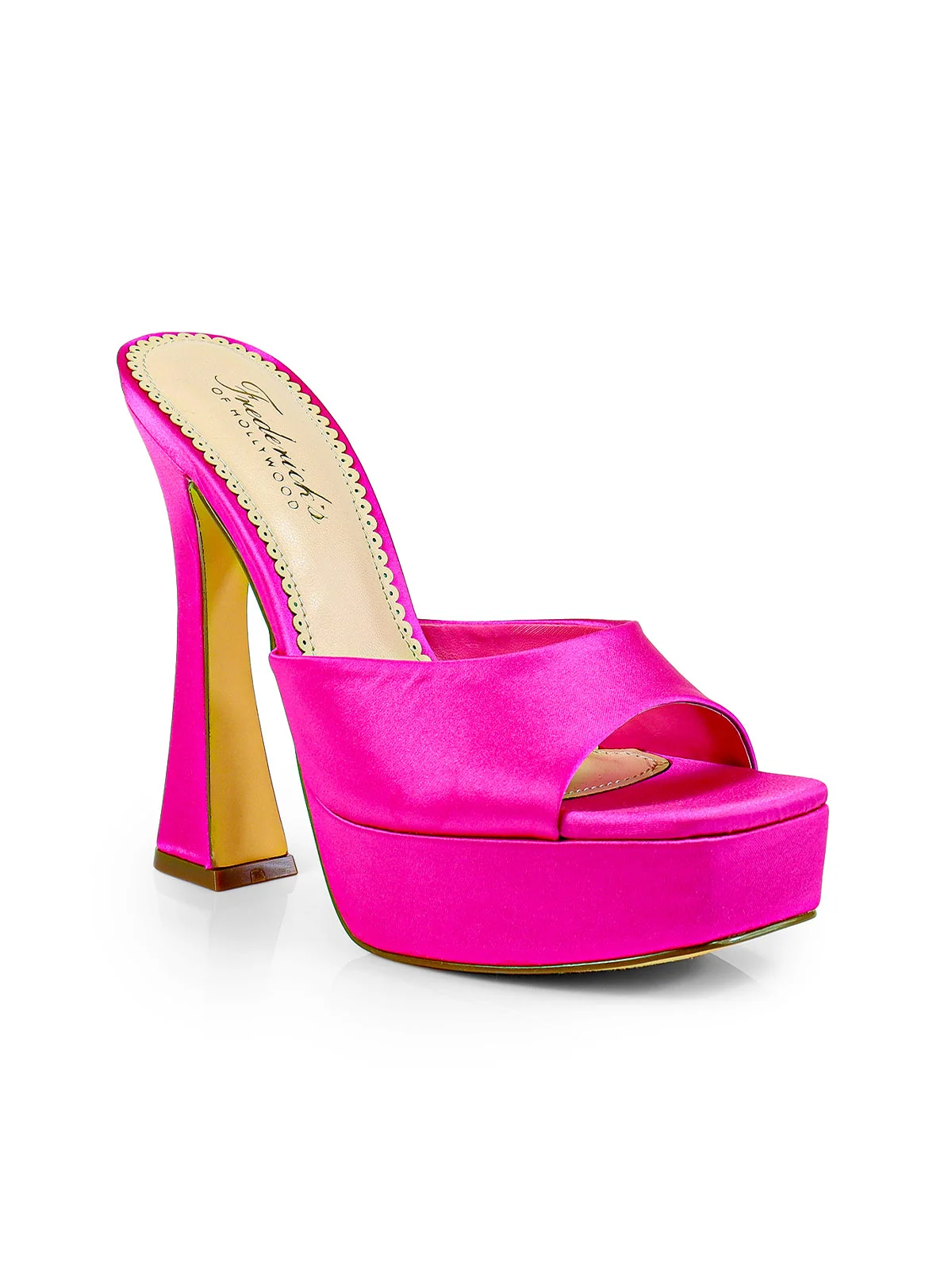 Elaina Platform Mule Heels in Hot Pink