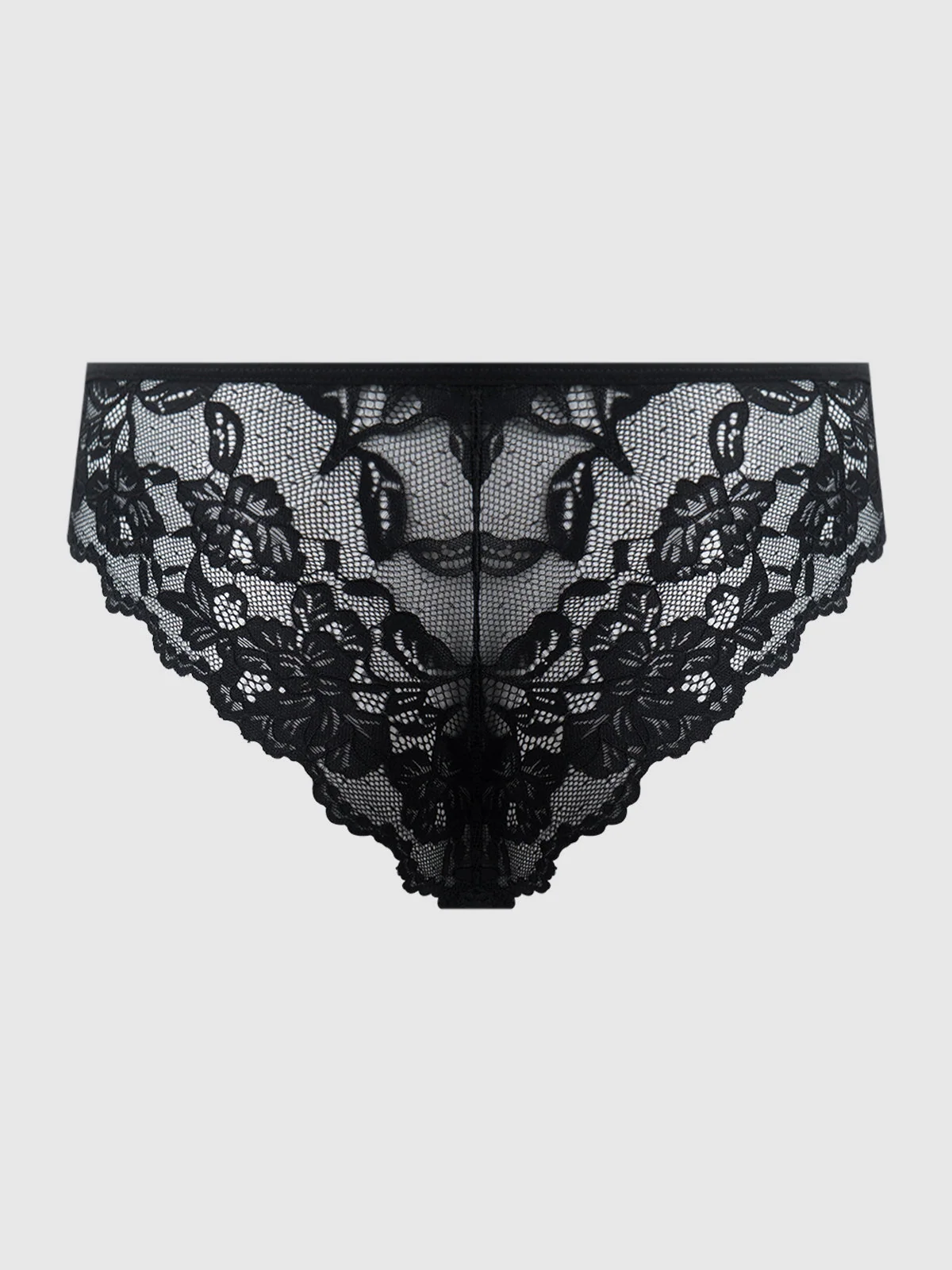 Mabel Lace Up Front Tanga in Soft Stretch Lace