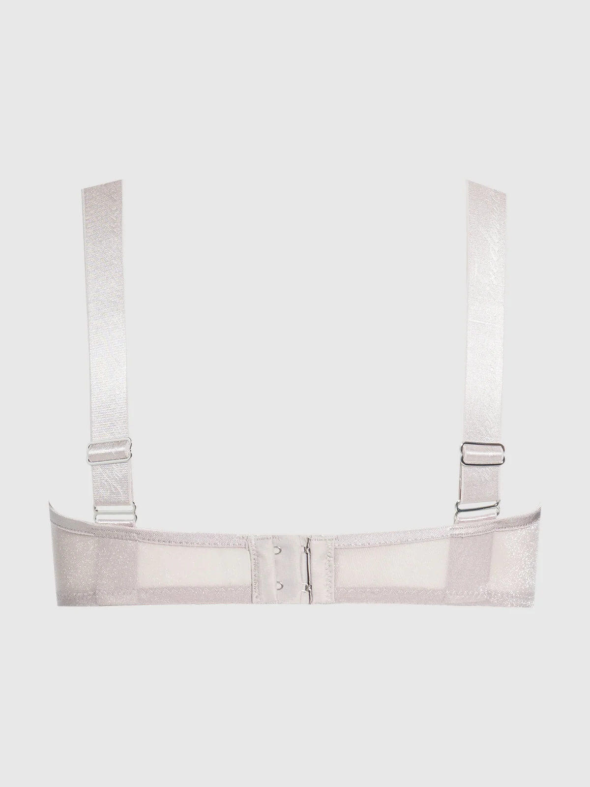 Pia Unlined Cutout Mesh Bra in Silver Grey