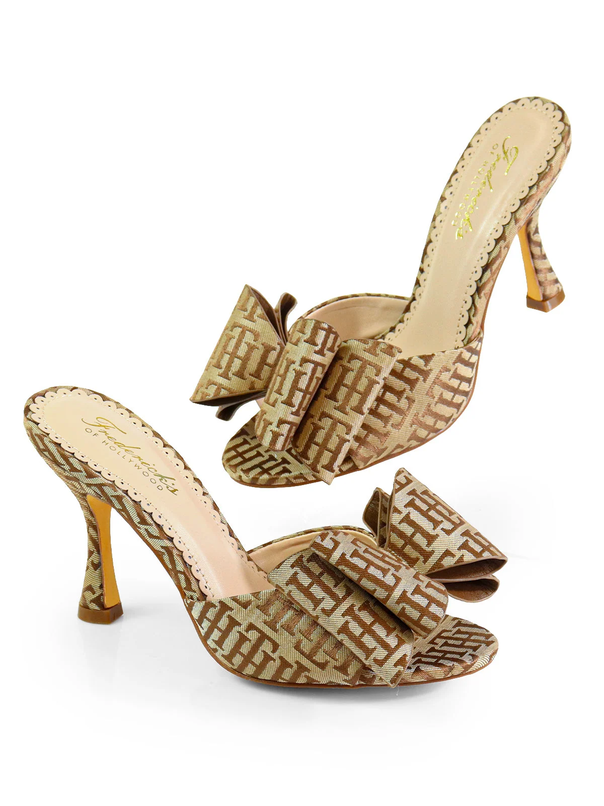 Nana Open-Toe Bow Mule with Sleek Kitten Heel