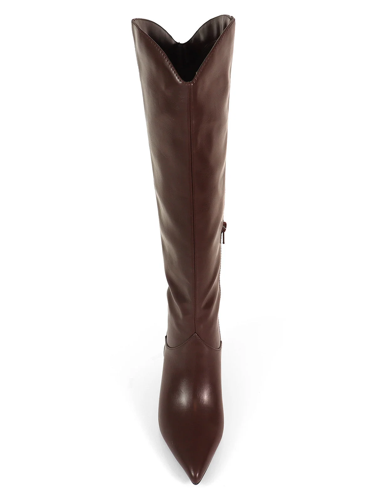 Shirley Cowboy Boots in Chocolate with Kitten Heel