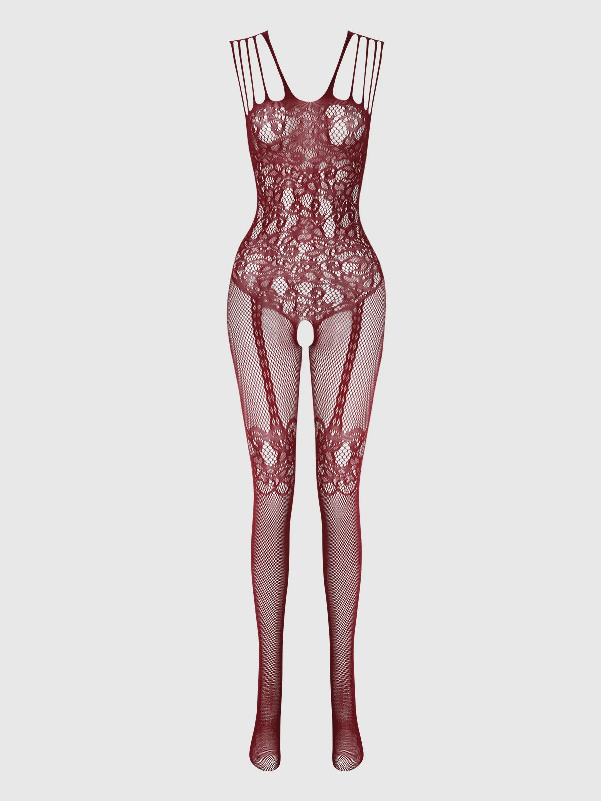 Crotchless Bodystocking With Illusion Garters