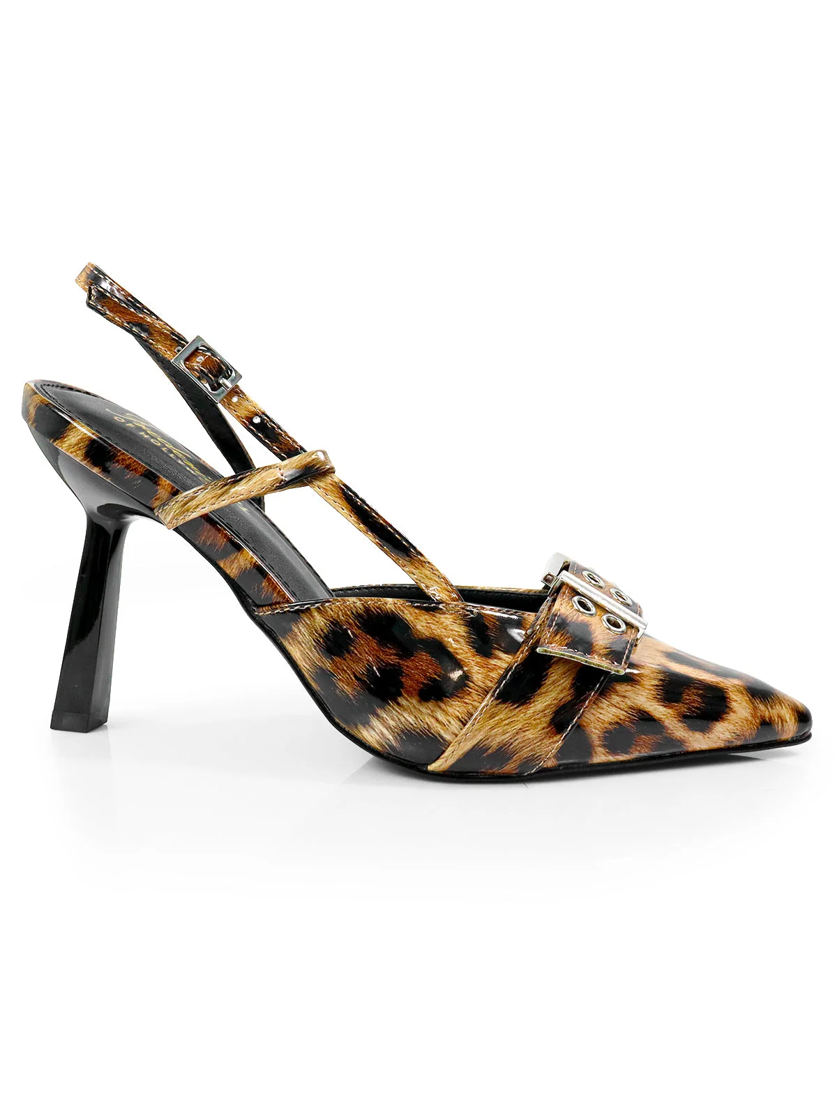 Liya Slingback Pointed-Toe Heel in Leopard
