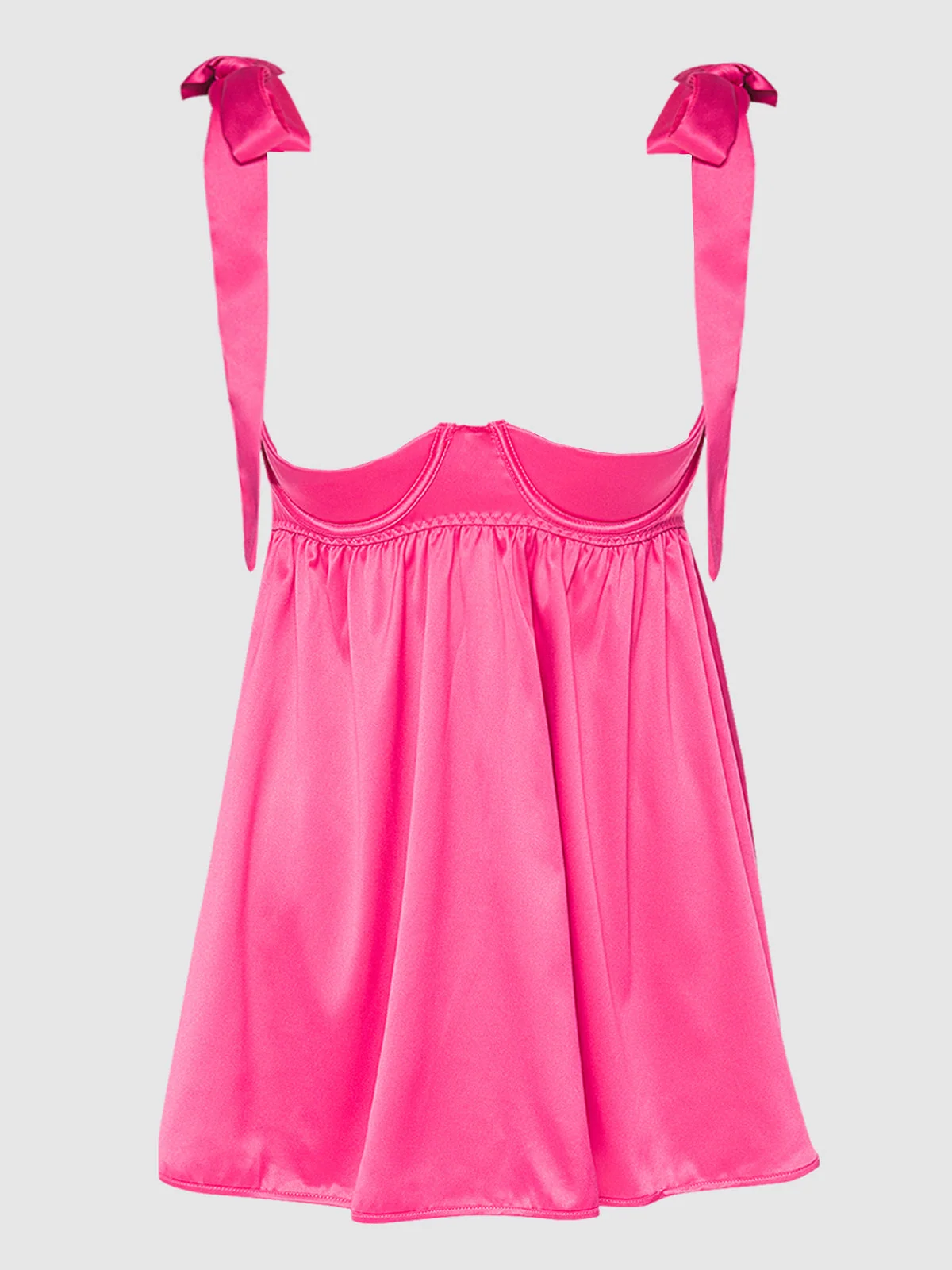 Petra Satin Open Cup Babydoll with G-String