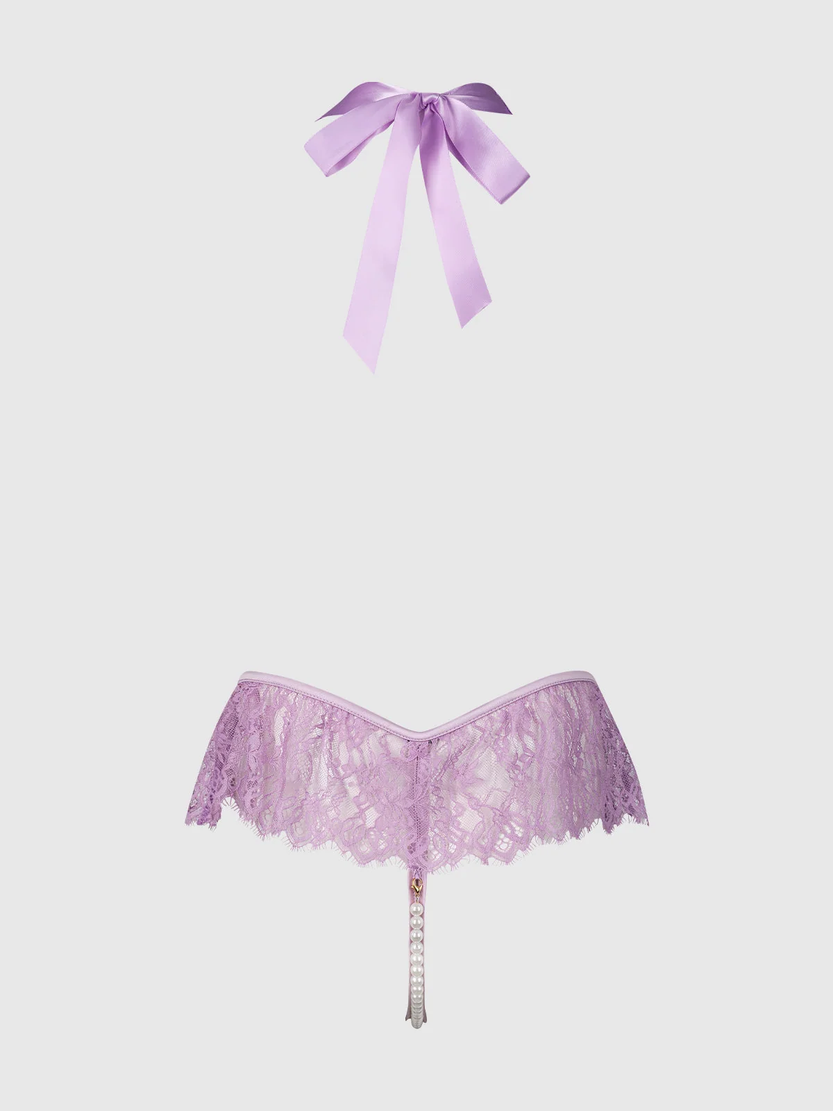 Frederick's of Hollywood Rosalind Lace & Pearl Crotchless Teddy