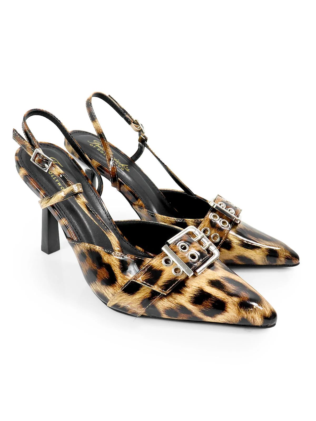 Liya Slingback Pointed-Toe Heel in Leopard