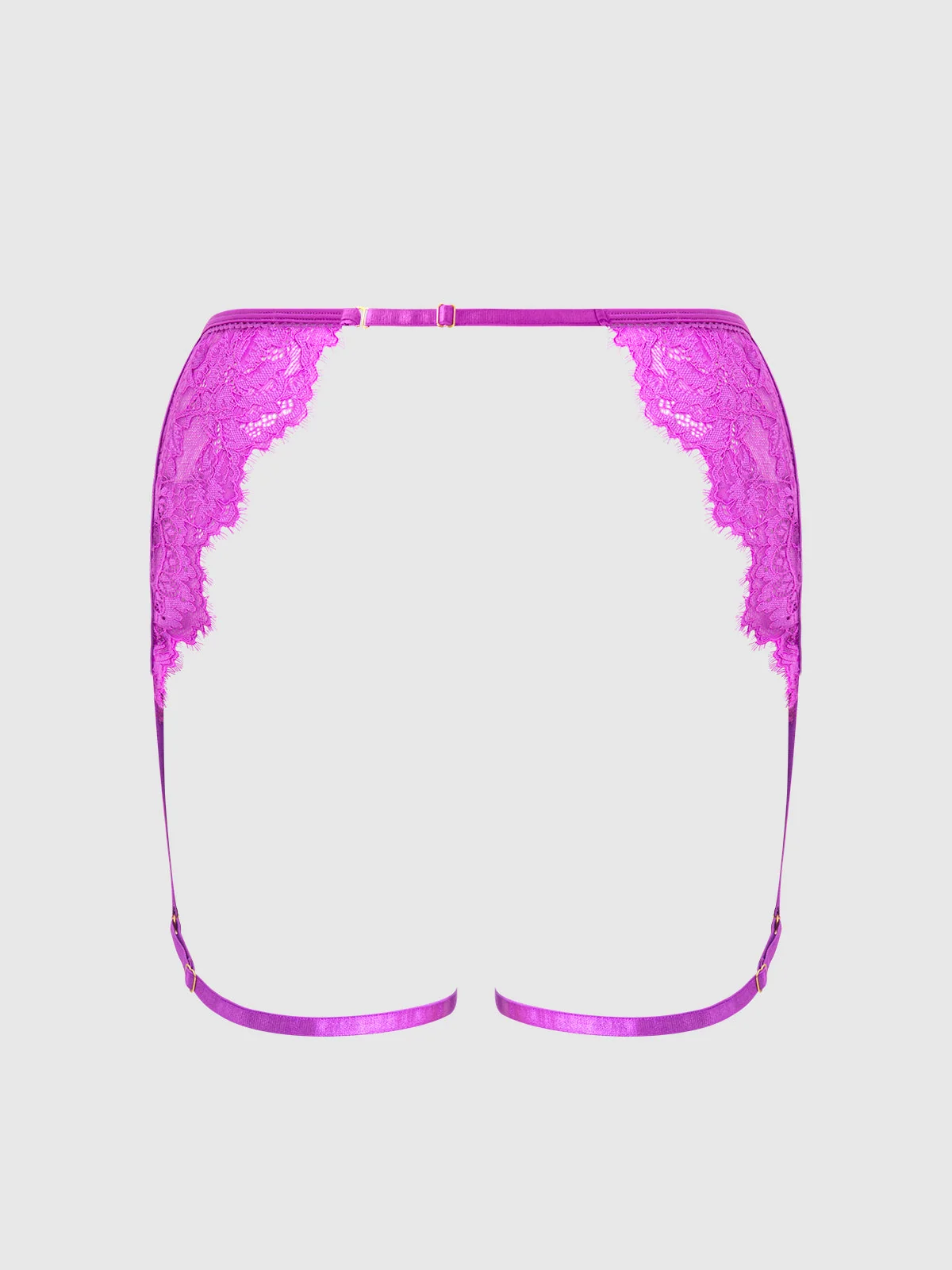 Arianna Lace & Chains Thigh Garter Belt in Fuchsia Pink