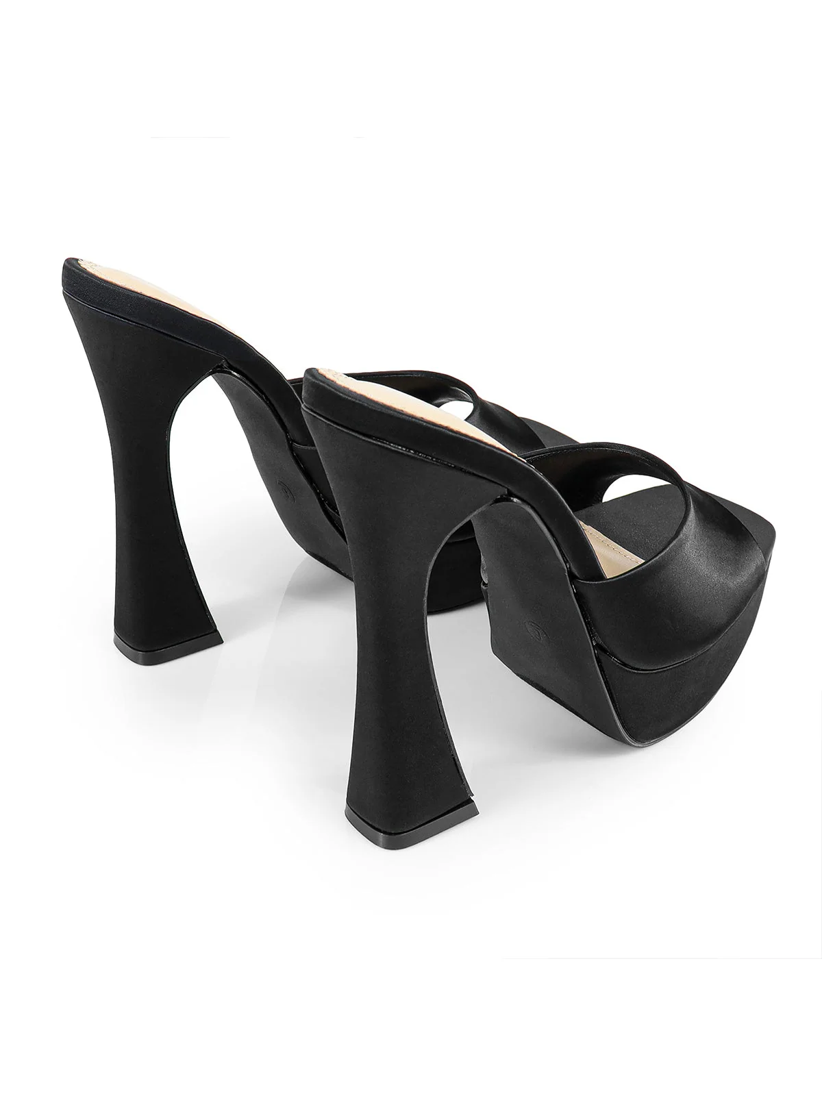 Elaina Platform Mule Heels in Black