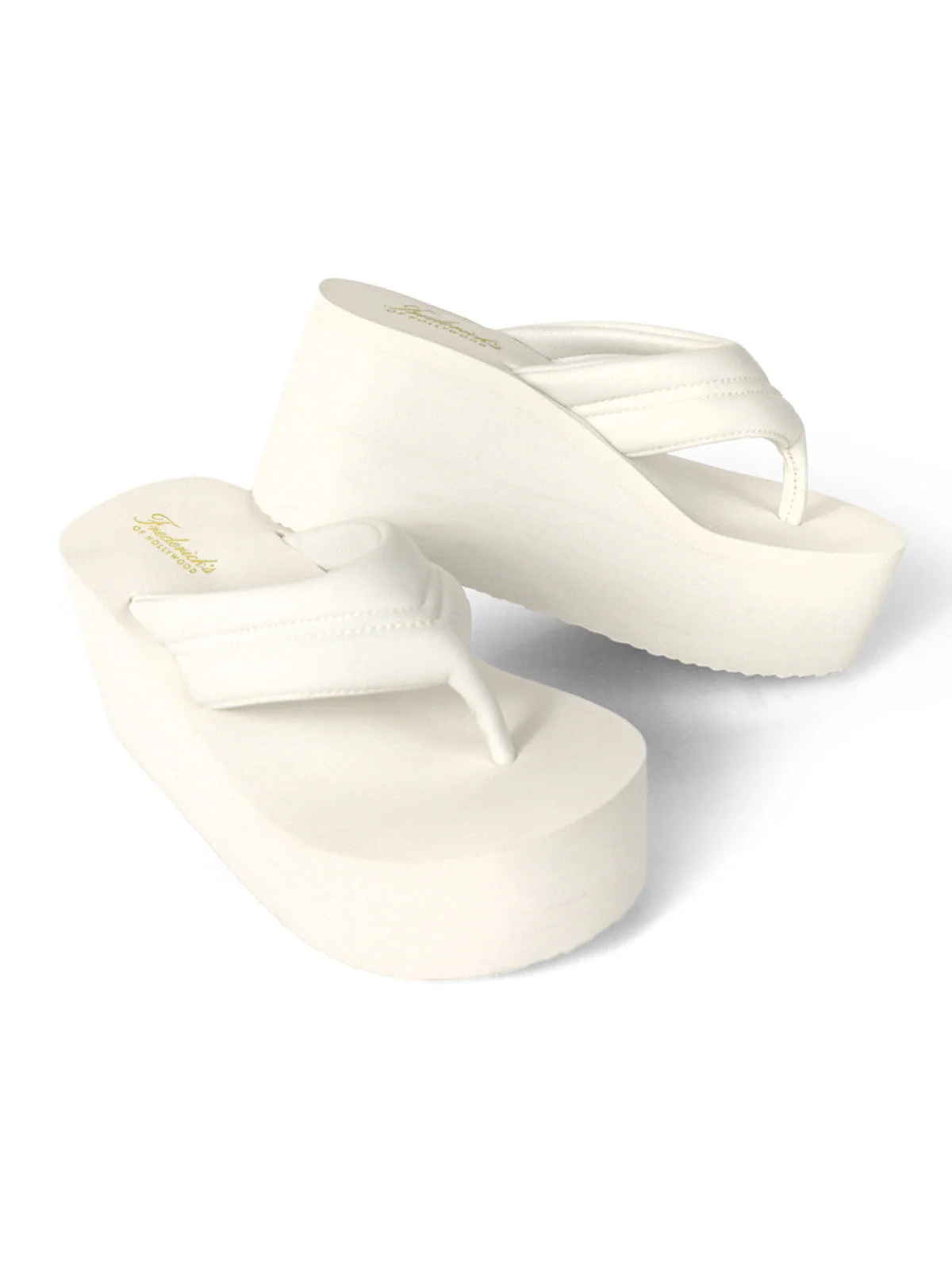 Alita Chunky Platform Wedge Thong Sandal in White