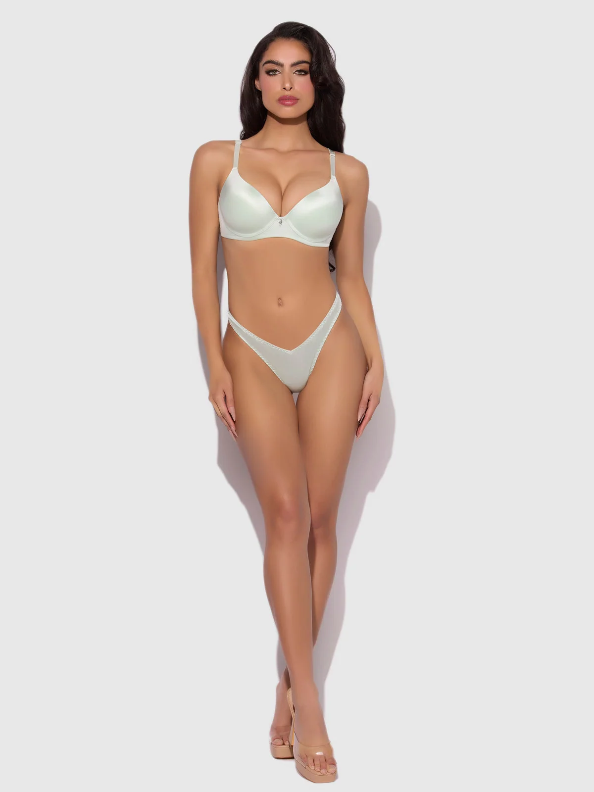 Lexi Push Up Plunge T-Shirt Bra in Aqua