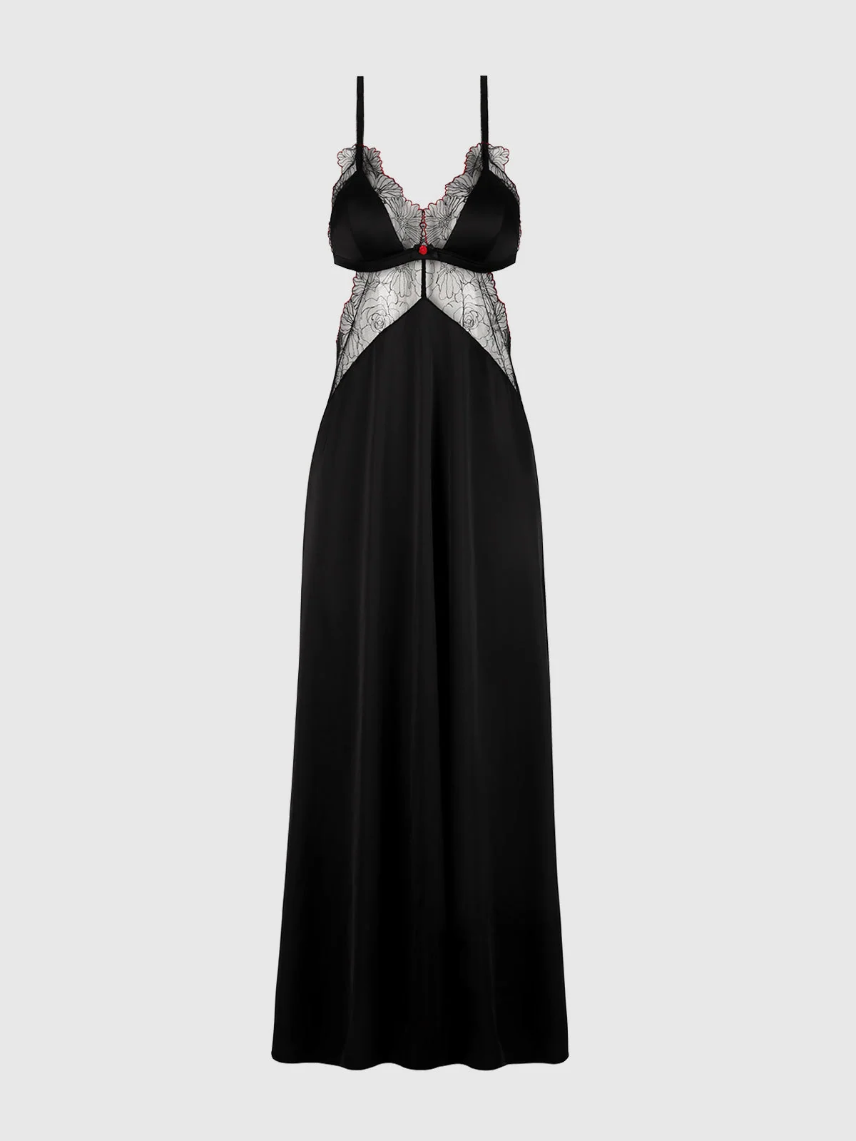 Ilaria Embroidered Tulle Triangle Top Long Gown