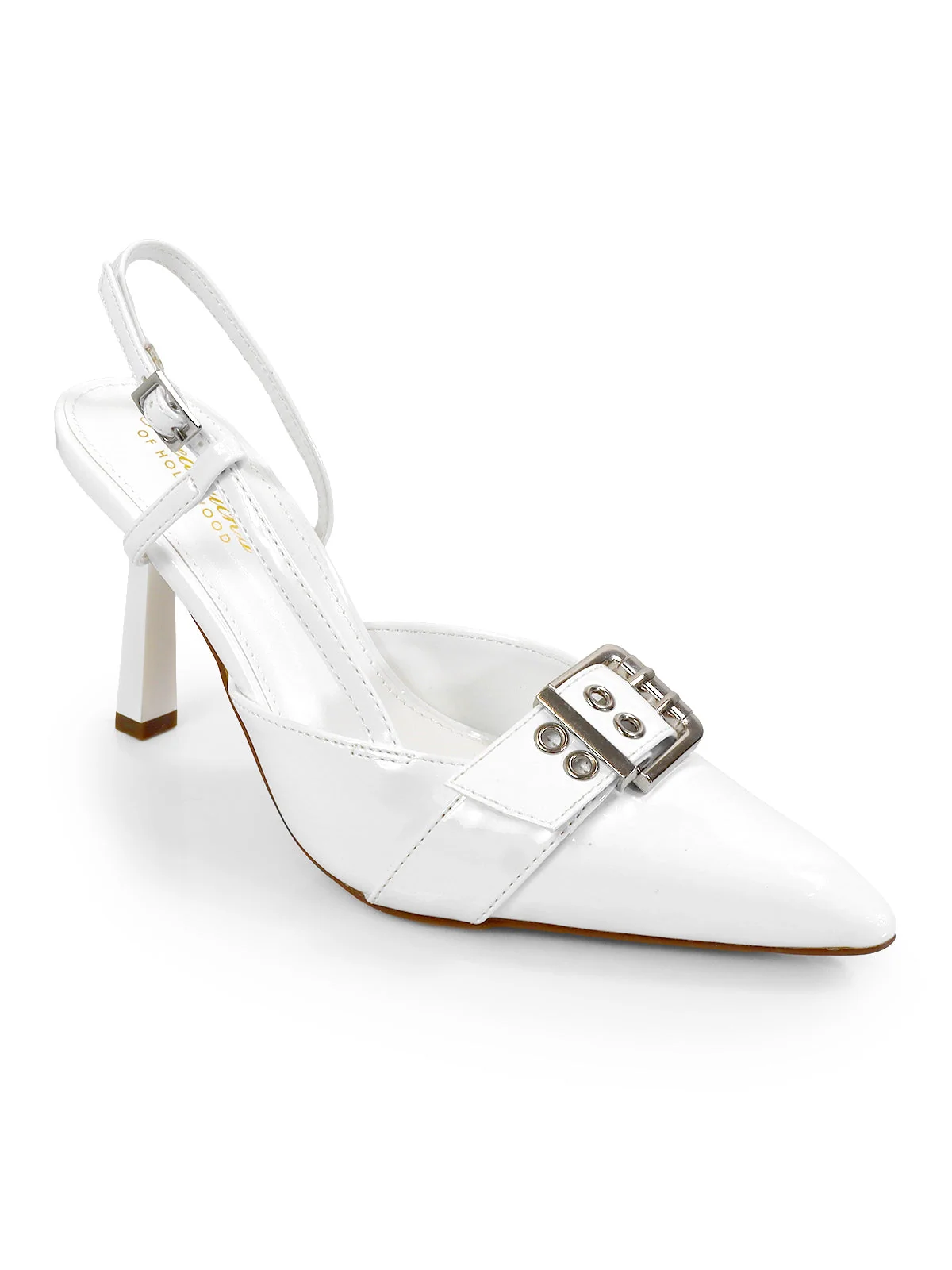 Liya Slingback Pointed-Toe Heel in White