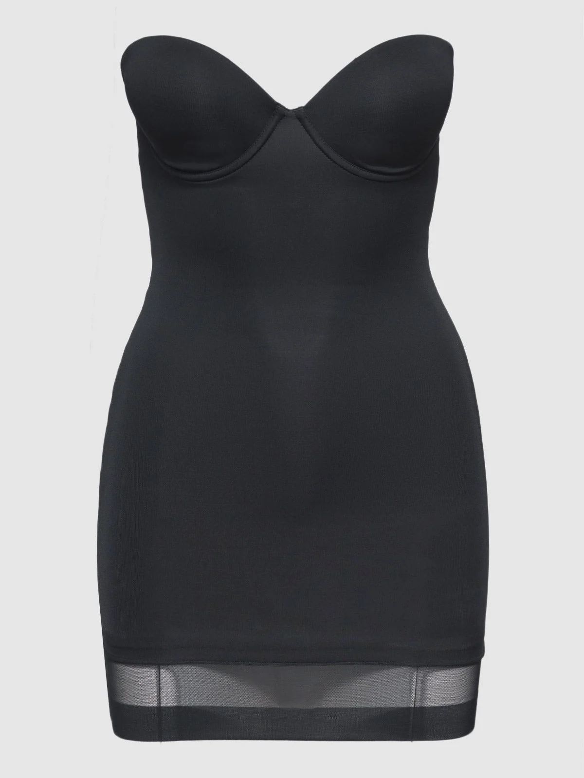 Hollywood Shape Chemise Shaping Slip Dress in Black