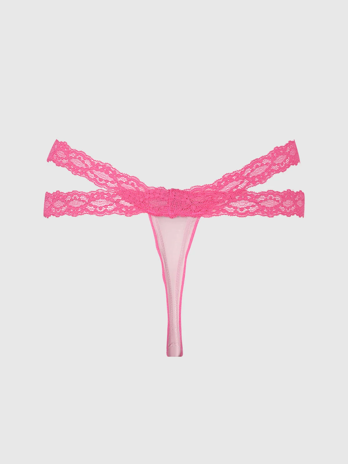 Stella Mesh & Lace Double Band Thong