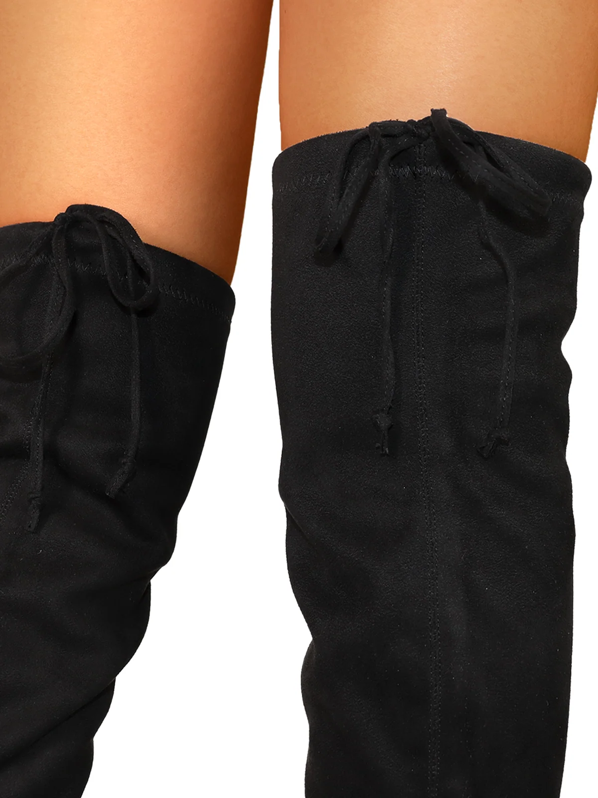Letizia Black Suede Thigh High Super Stretch Boots