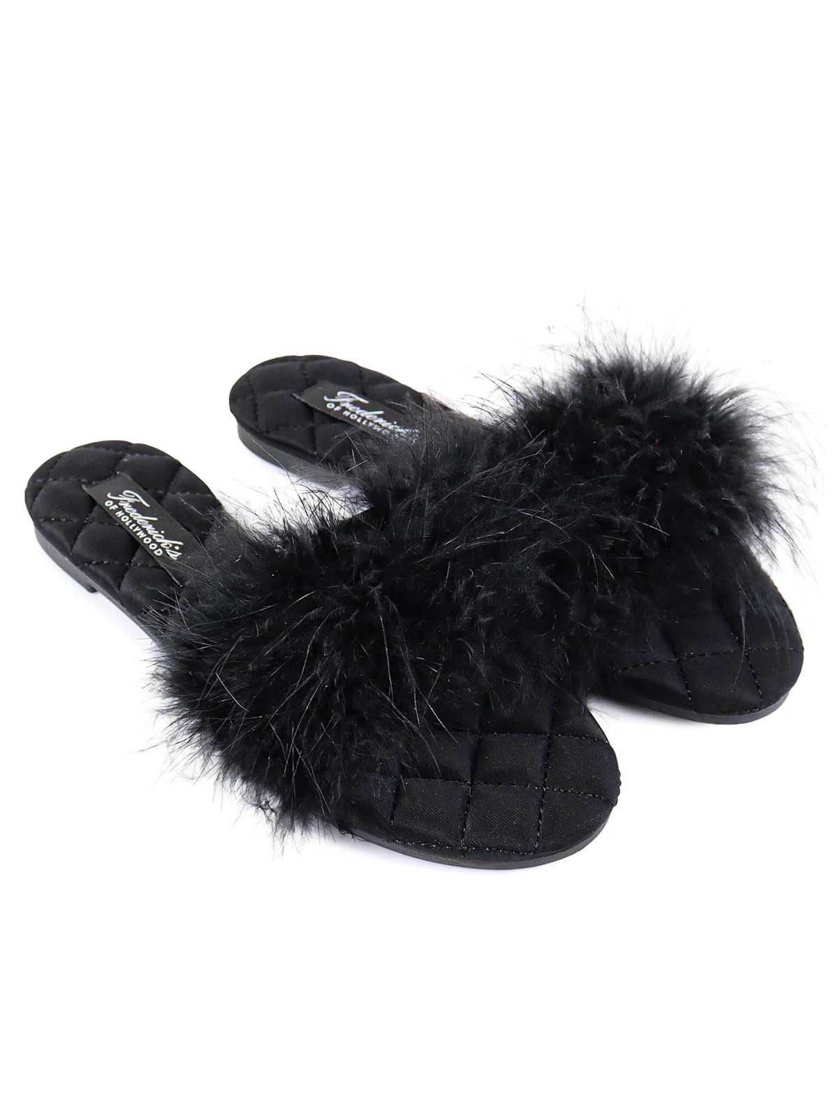 Maxim Feather Flat Sandal in Black