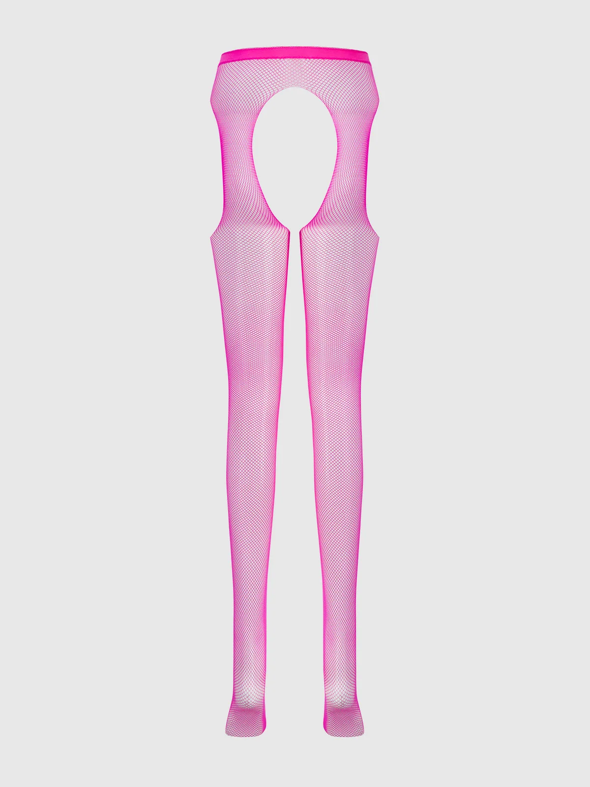 Fishnet Fundies吊带开裆网眼连裤袜（Neon Pink）