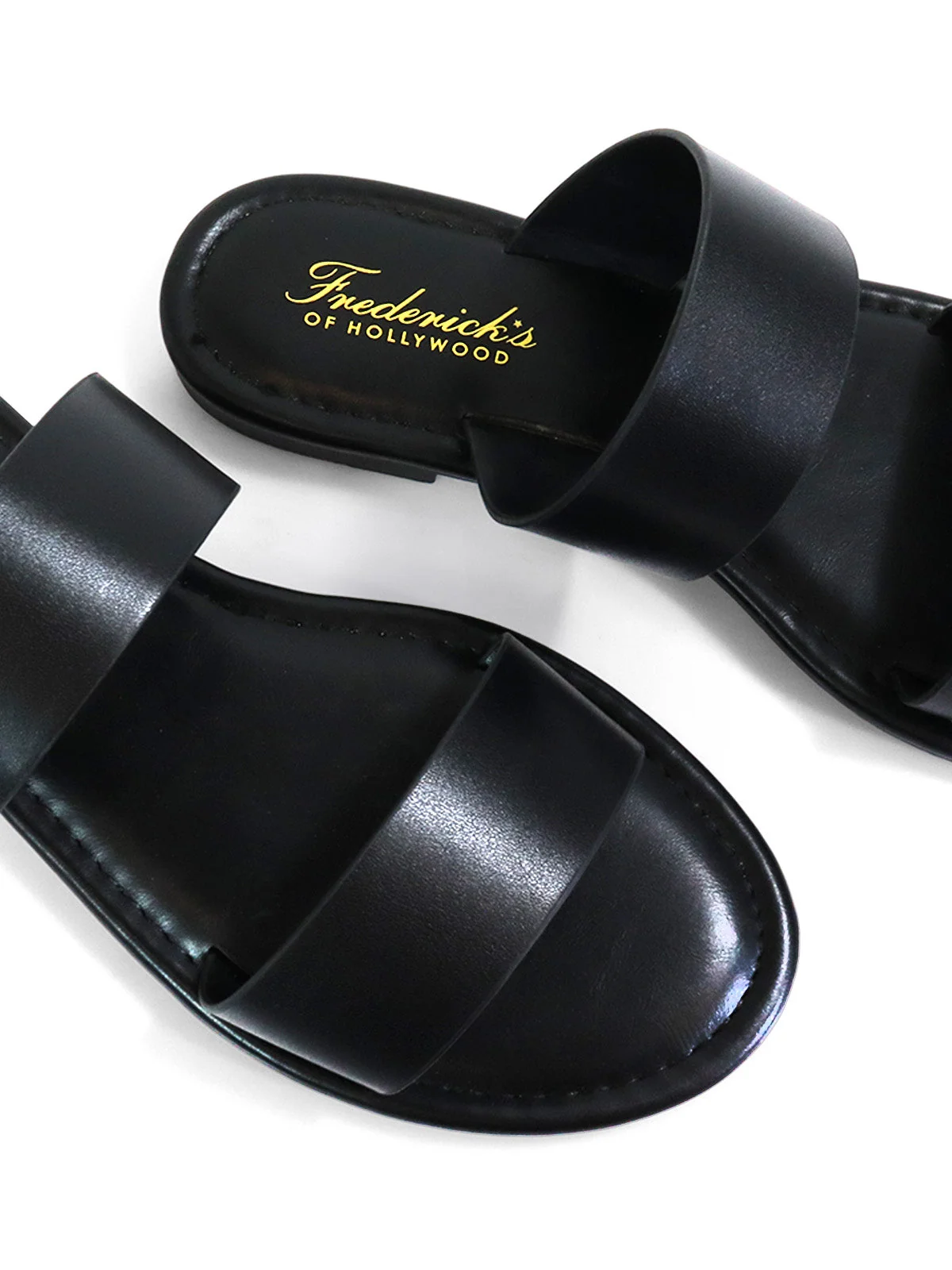 Janelle Double Band Flat Sandal by Frederick's of Hollywood