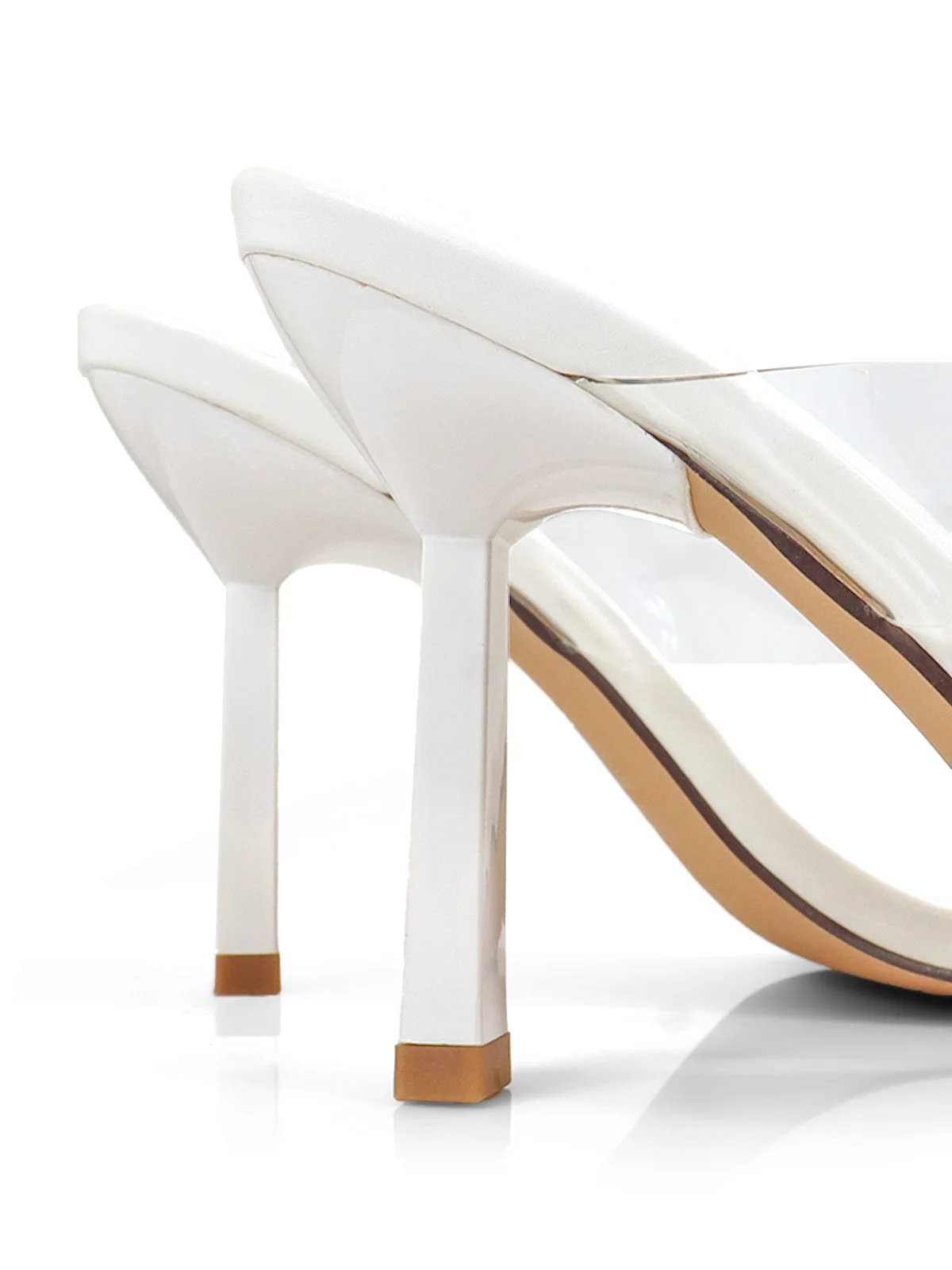Annabelle Clear Strap Thong Sandal in White