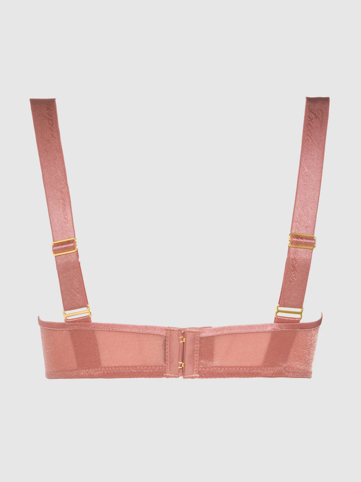 Pia Unlined Cutout Mesh Bra in Brick Dust