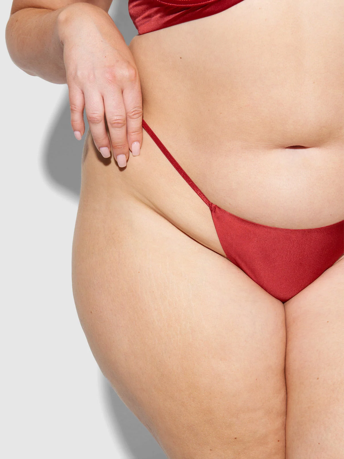 Lexi Liquid Satin G-String in Samba