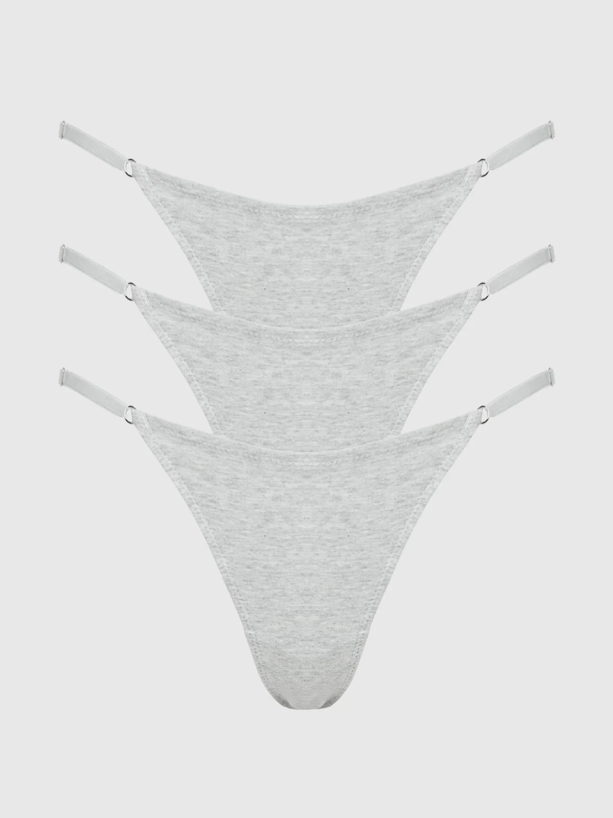 Bailey Stretch Cotton Bikini 3 Pack in Grey