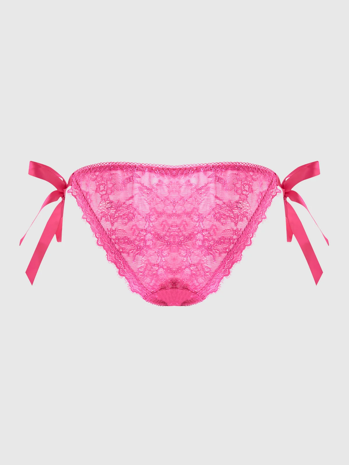 Chiara Lace Drop Off Tie Side Bikini in Pink Dragon